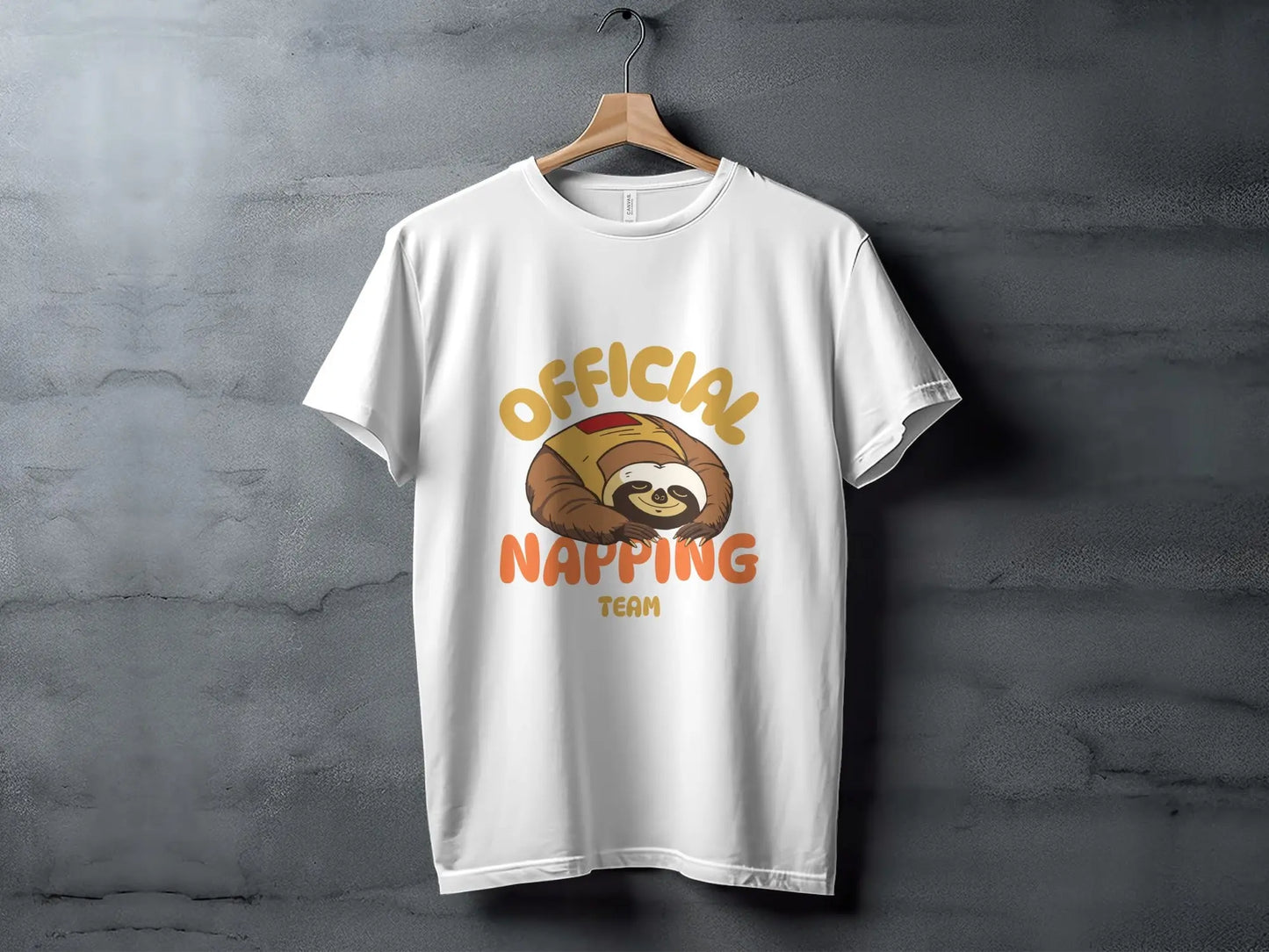 Official Napping Team Sloth Illustration T-Shir Boofy
