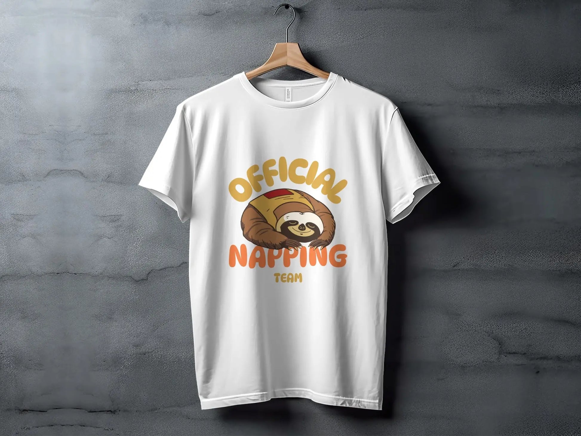 Official Napping Team Sloth Illustration T-Shir Boofy