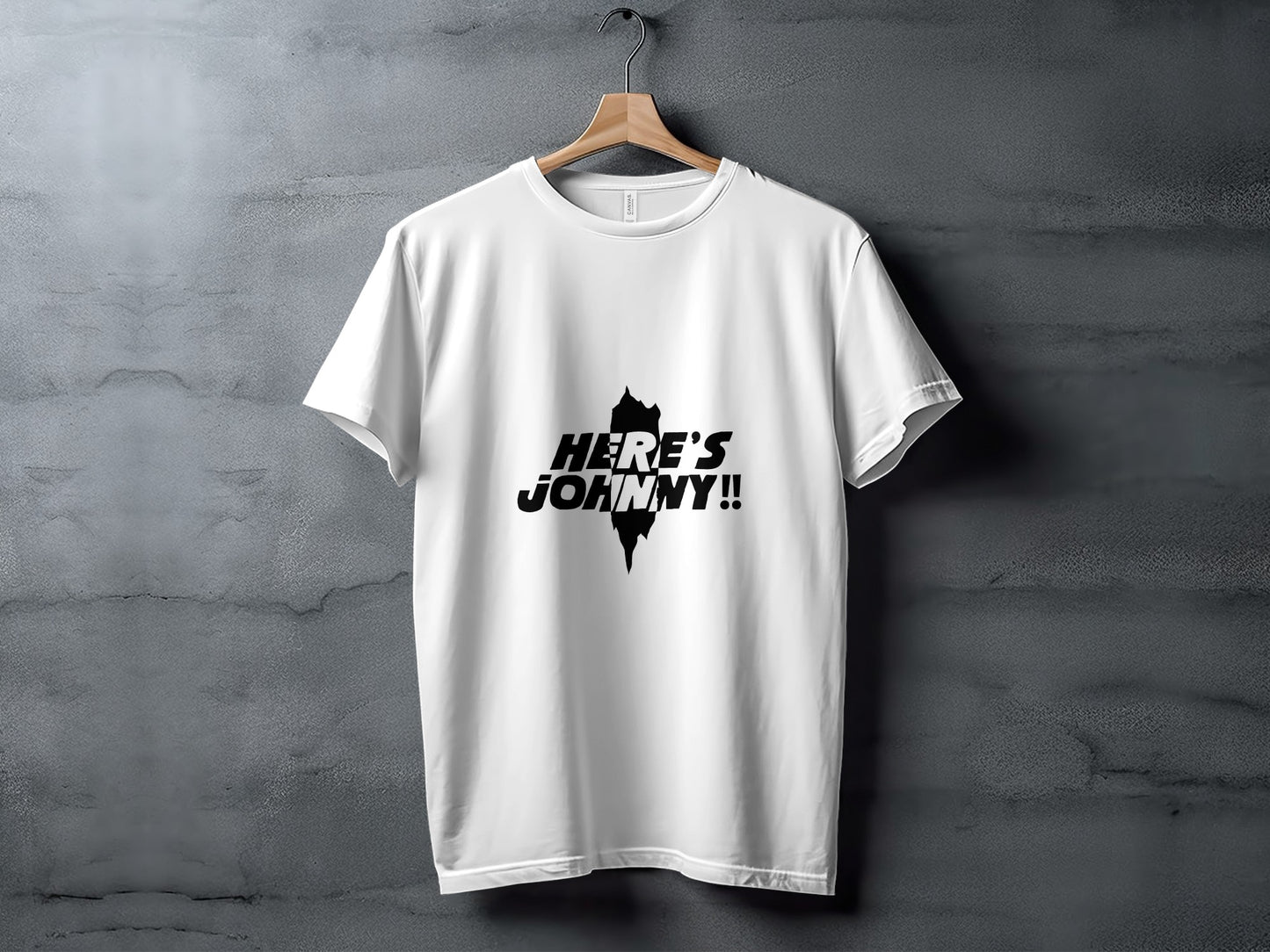 Classic Horror T-Shirt: "Here's Johnny" Iconic Movie Moment Graphic