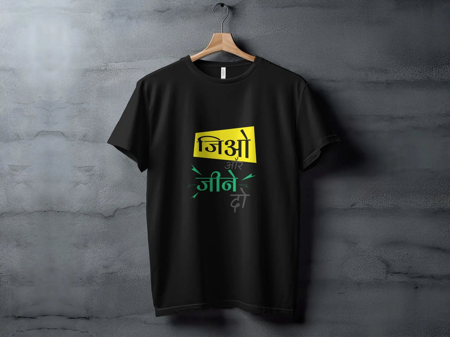 Live And Let Live Quote In Hindi Typography Based T-Shirts Boofy