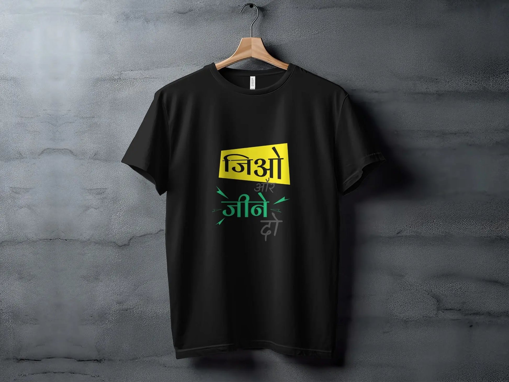 Live And Let Live Quote In Hindi Typography Based T-Shirts Boofy