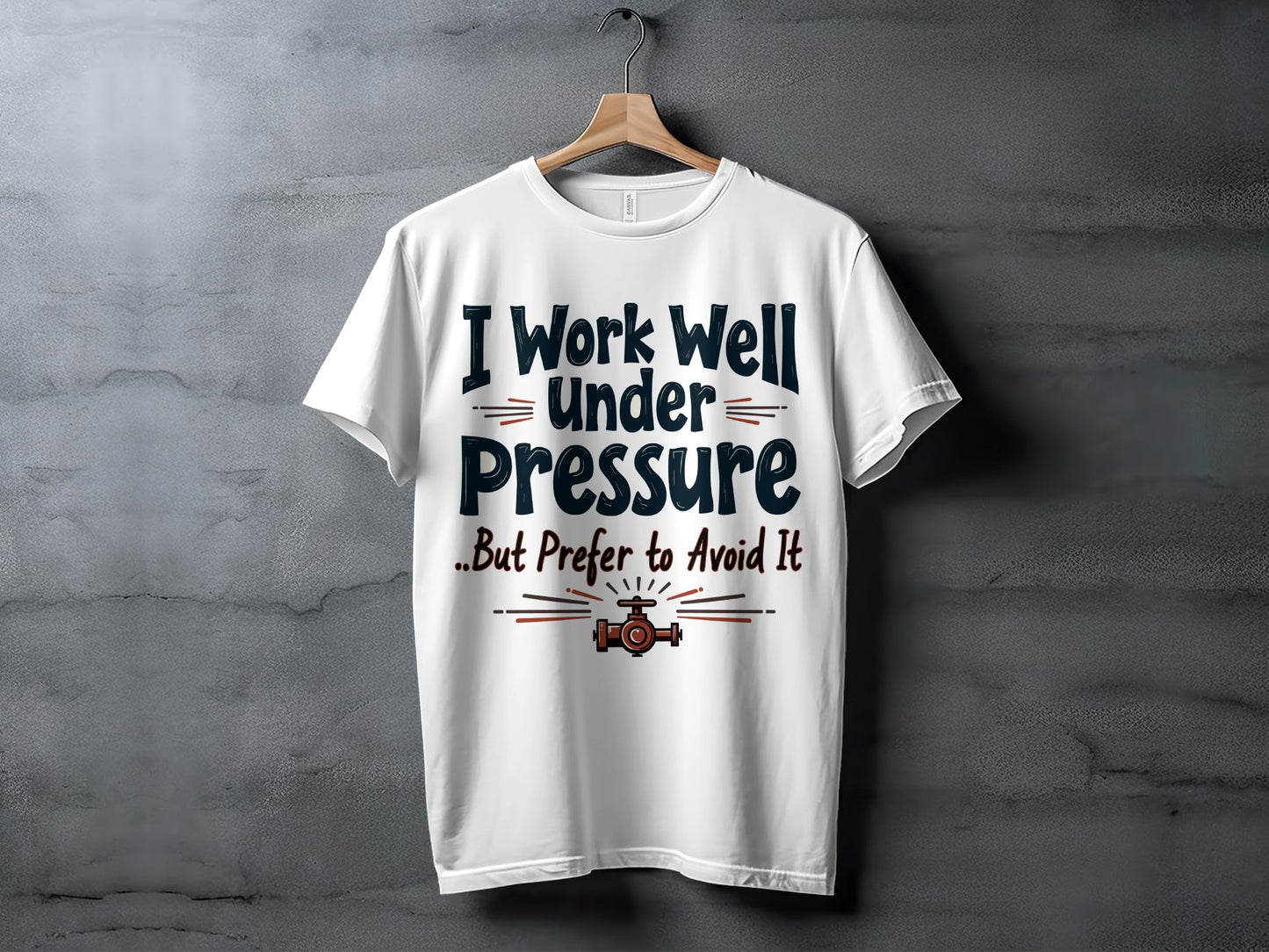 “I Work Well Under Pressure But Prefer to Avoid It” Tee — Work Humour