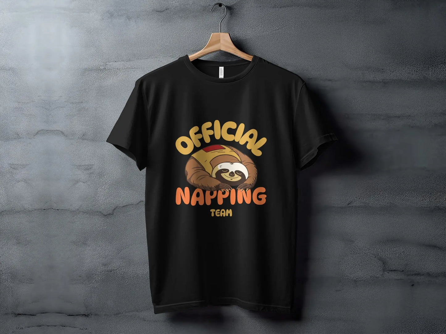 Official Napping Team Sloth Illustration T-Shir Boofy