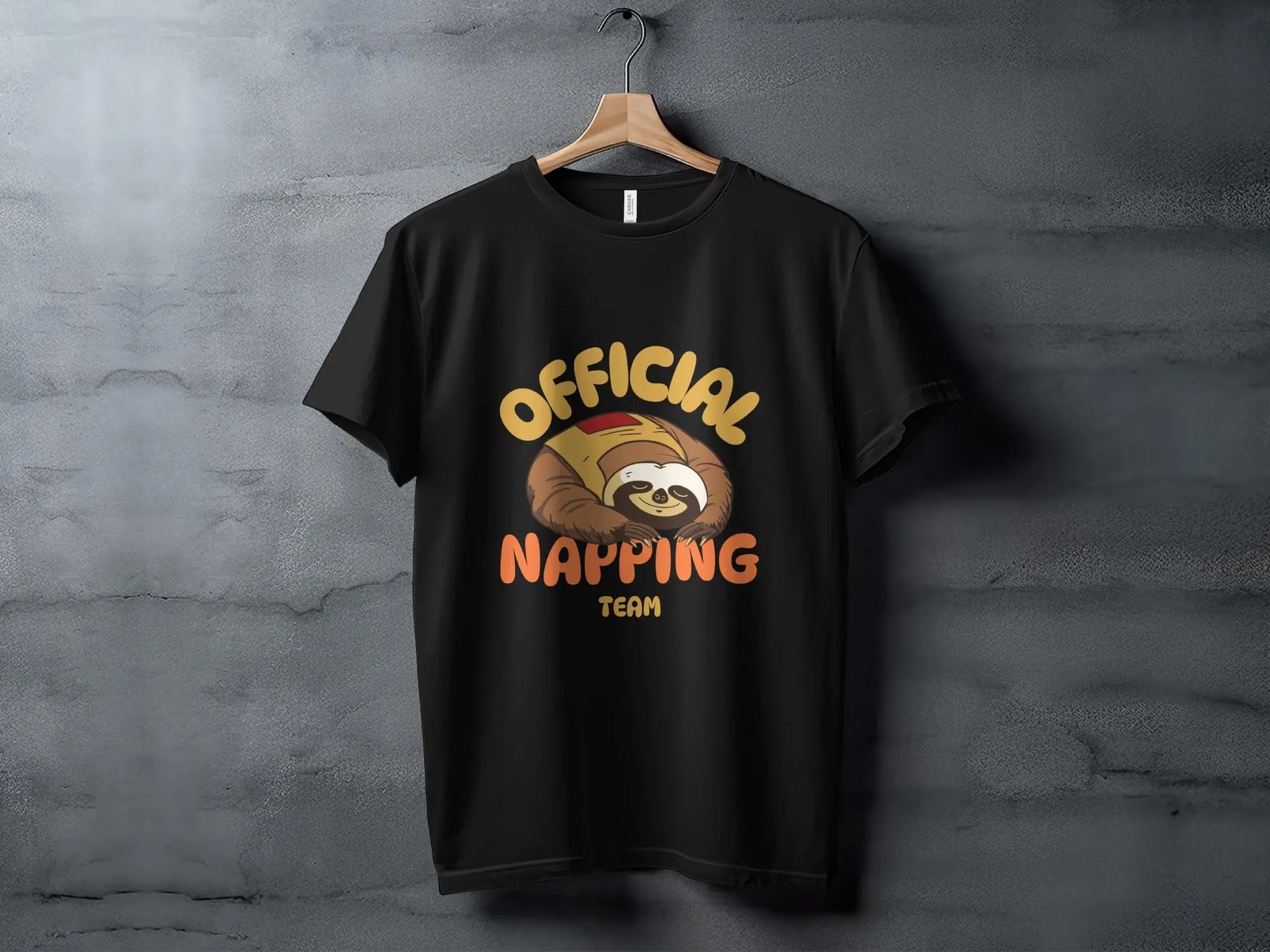 Official Napping Team Sloth Illustration T-Shir Boofy
