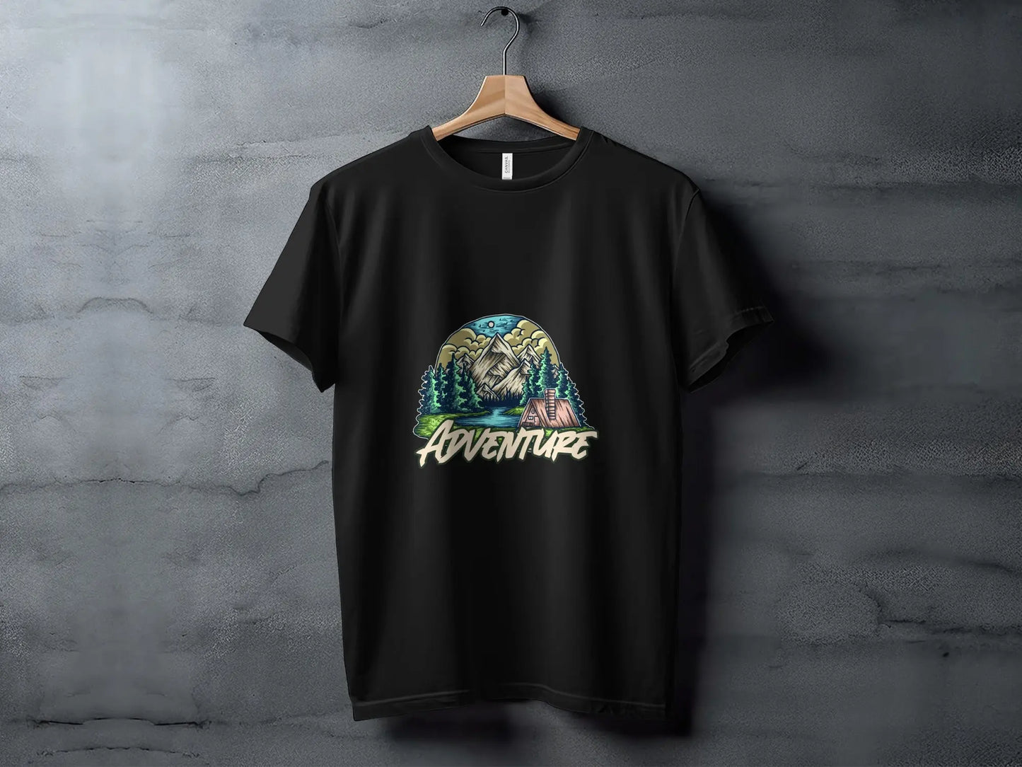 Experience Nature Adventure with Mountains and Cabin T-Shirts My Store