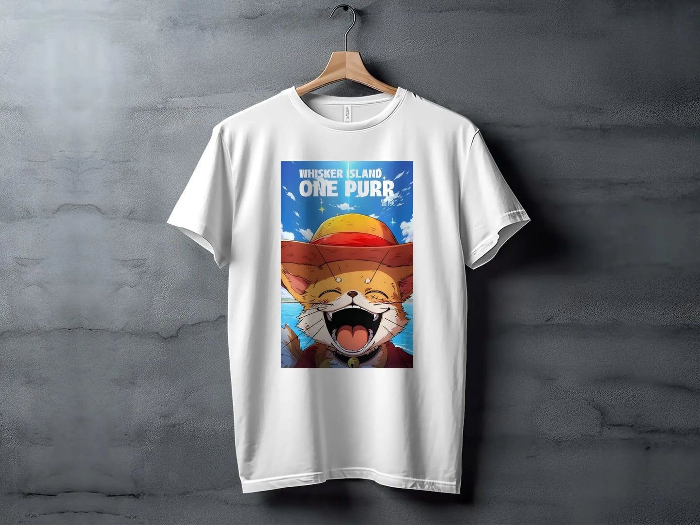 Whisker Island One Purr Animated Cat Pirate Design T-Shirt Boofy