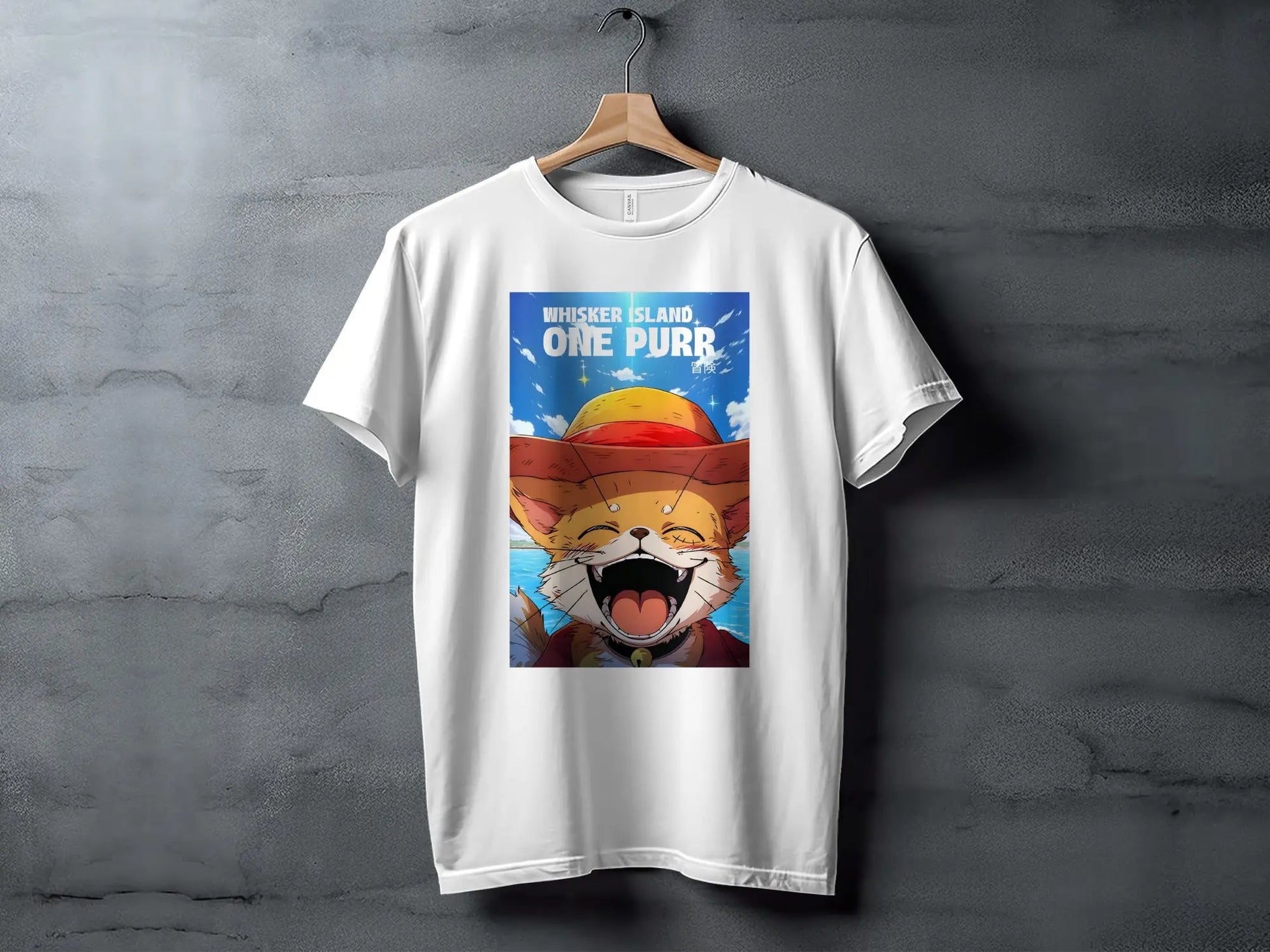 Whisker Island One Purr Animated Cat Pirate Design T-Shirt Boofy