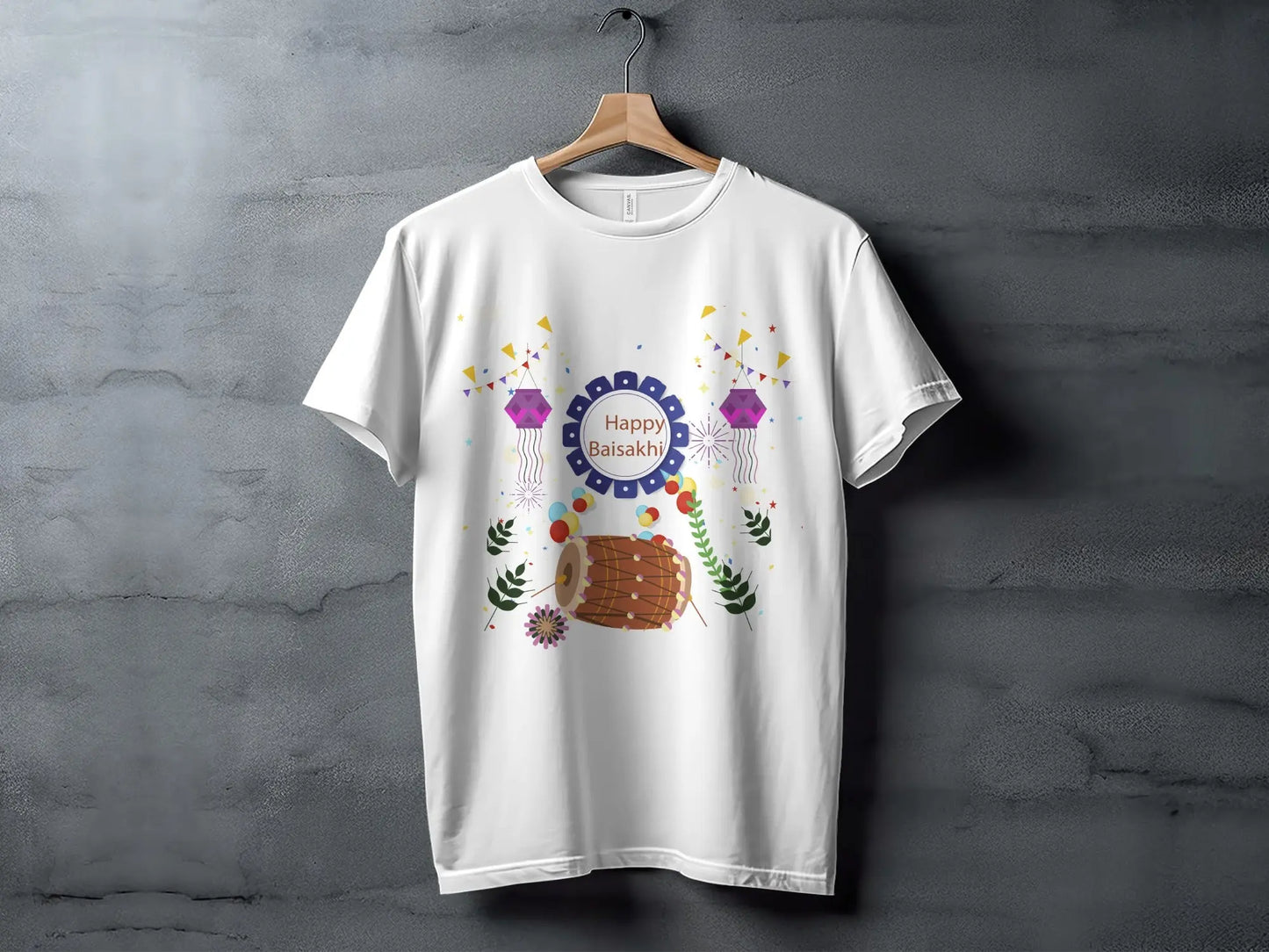 Celebrate Happy Baisakhi Festival With Drums T-Shirts Boofy