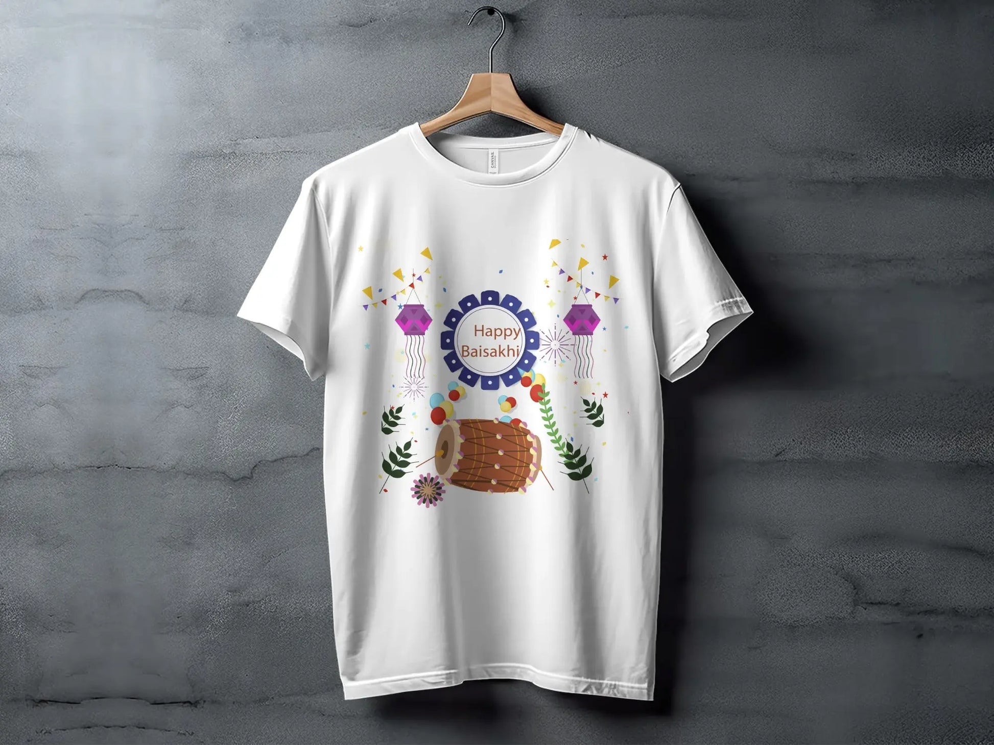 Celebrate Happy Baisakhi Festival With Drums T-Shirts Boofy