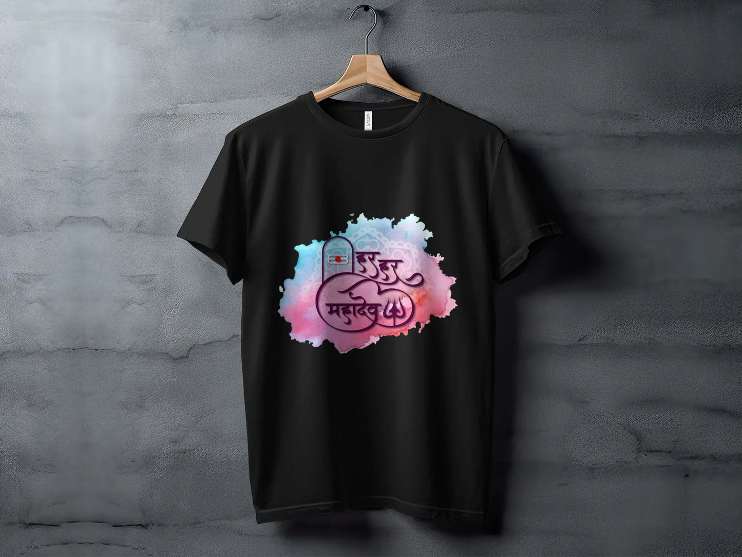 Har Har Mahadev Design Illustration with Colors T-Shirts Boofy