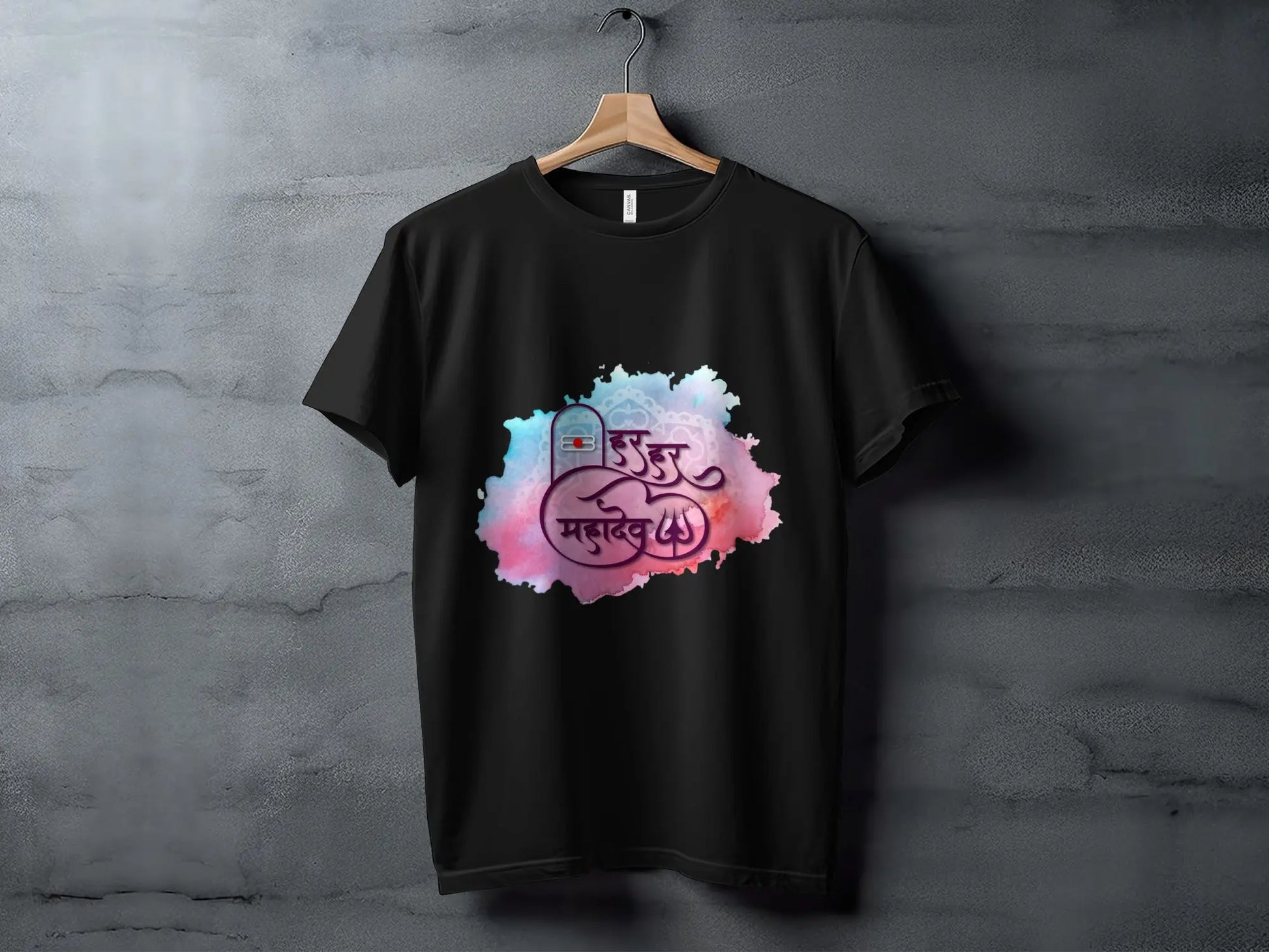 Har Har Mahadev Design Illustration with Colors T-Shirts Boofy