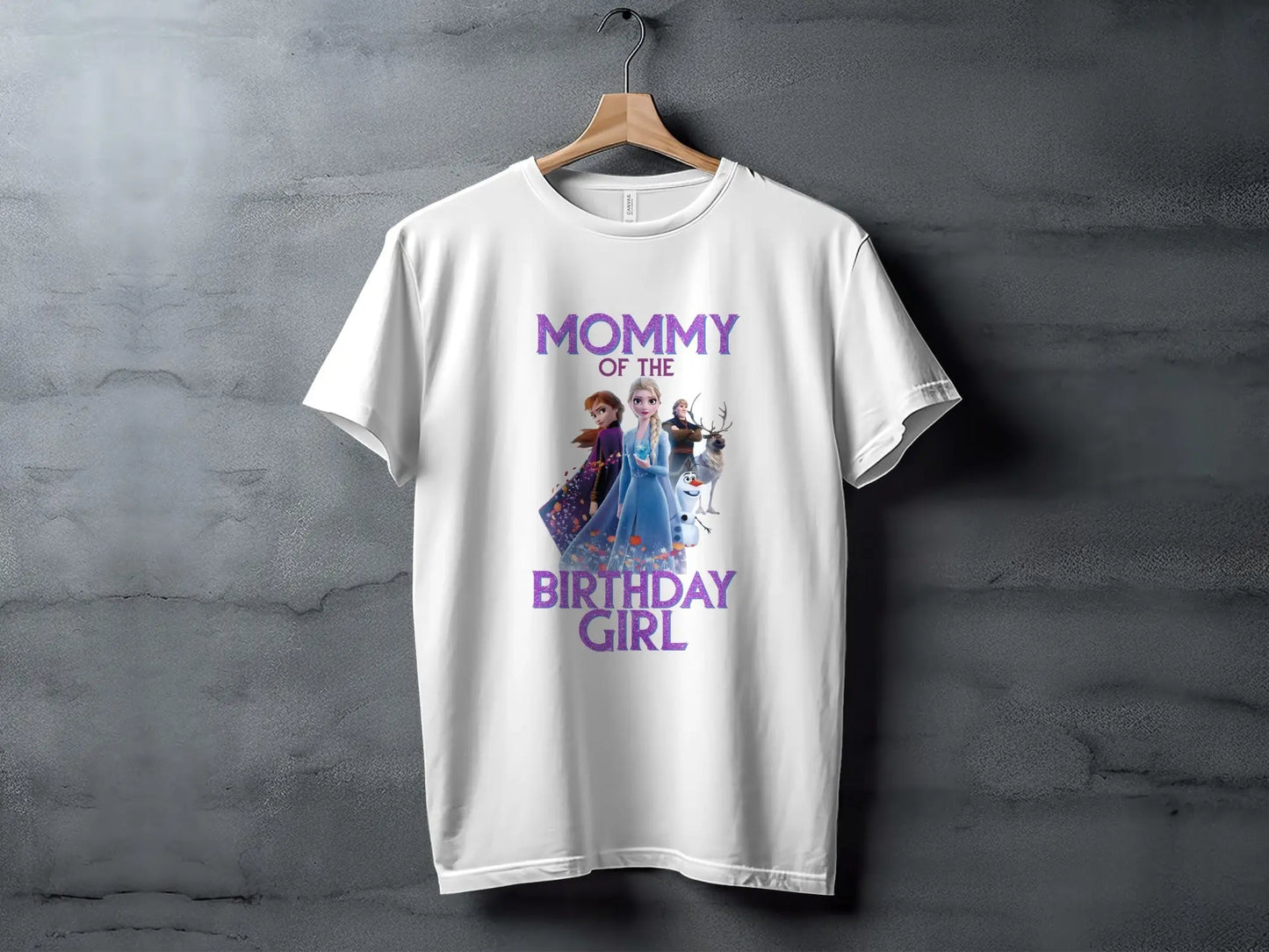 Mommy of The Birthday Girl T-Shirt: Frozen Cast Family Party Tee