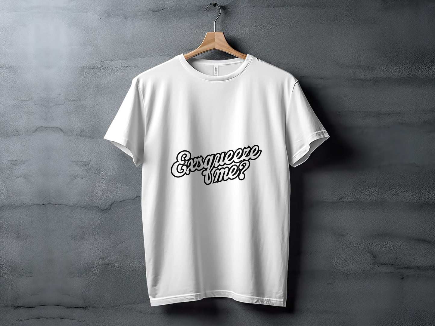 Funny Retro T-Shirt: "Exsqueeze Me" A Fun Typography Design