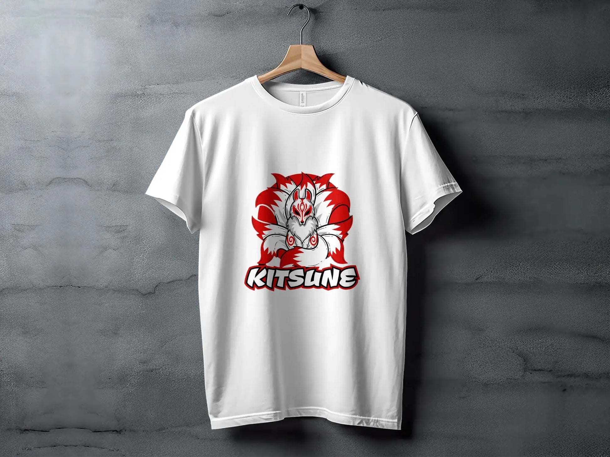 Nine Tailed Kitsune Fox Japanese Anime T-Shirt Boofy