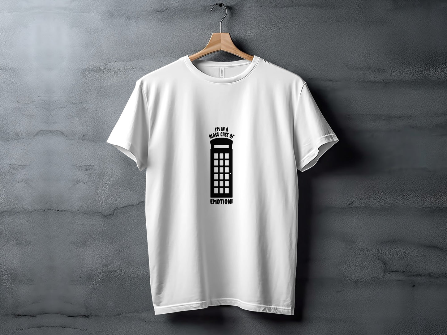 Funny Movie Quote T-Shirt: "I Am In A Glass Case Of Emotion"