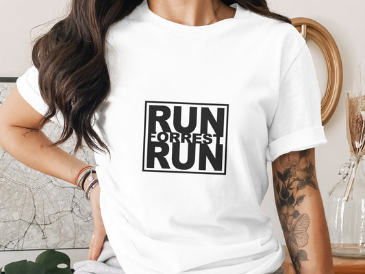 Classic Movie T-Shirt: "Run Forrest Run" Inspiration Graphic Art Design