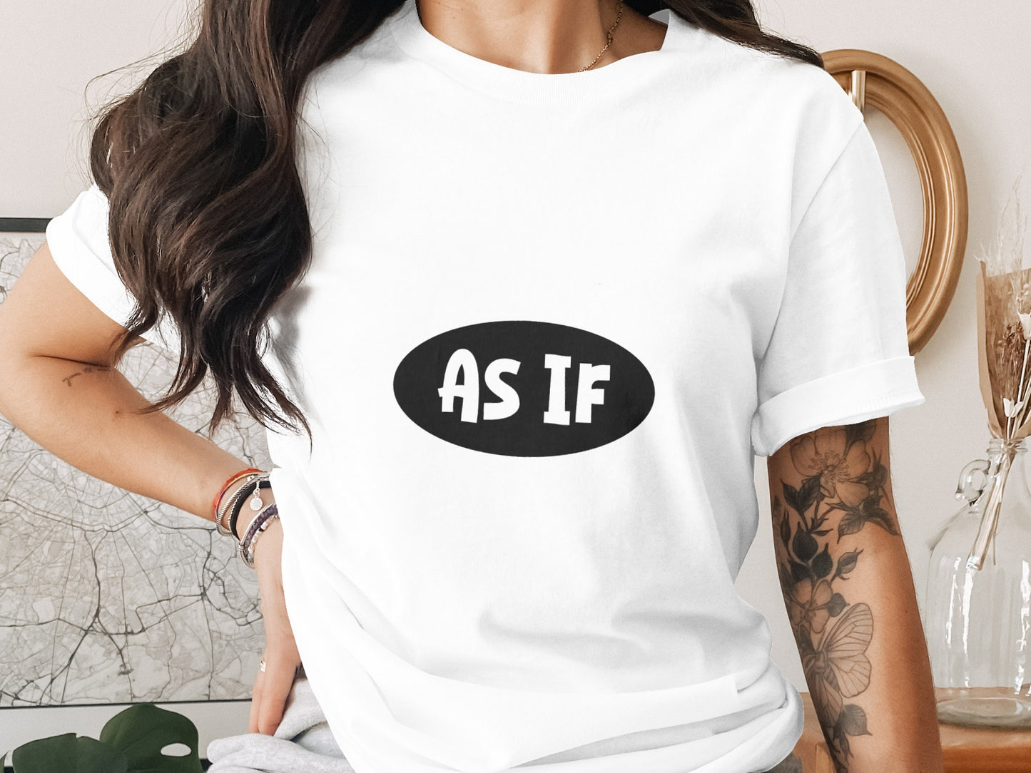 90s Movie T-Shirt: "As If" Bold Statement Graphic Design