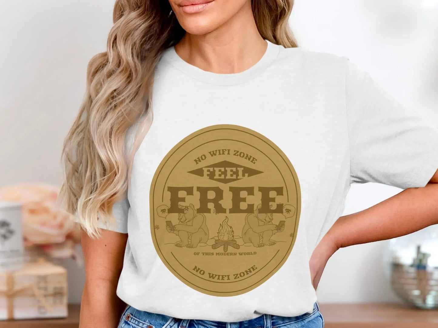 No Wifi Zone Feel Free Graphic Design T-Shirts My Store
