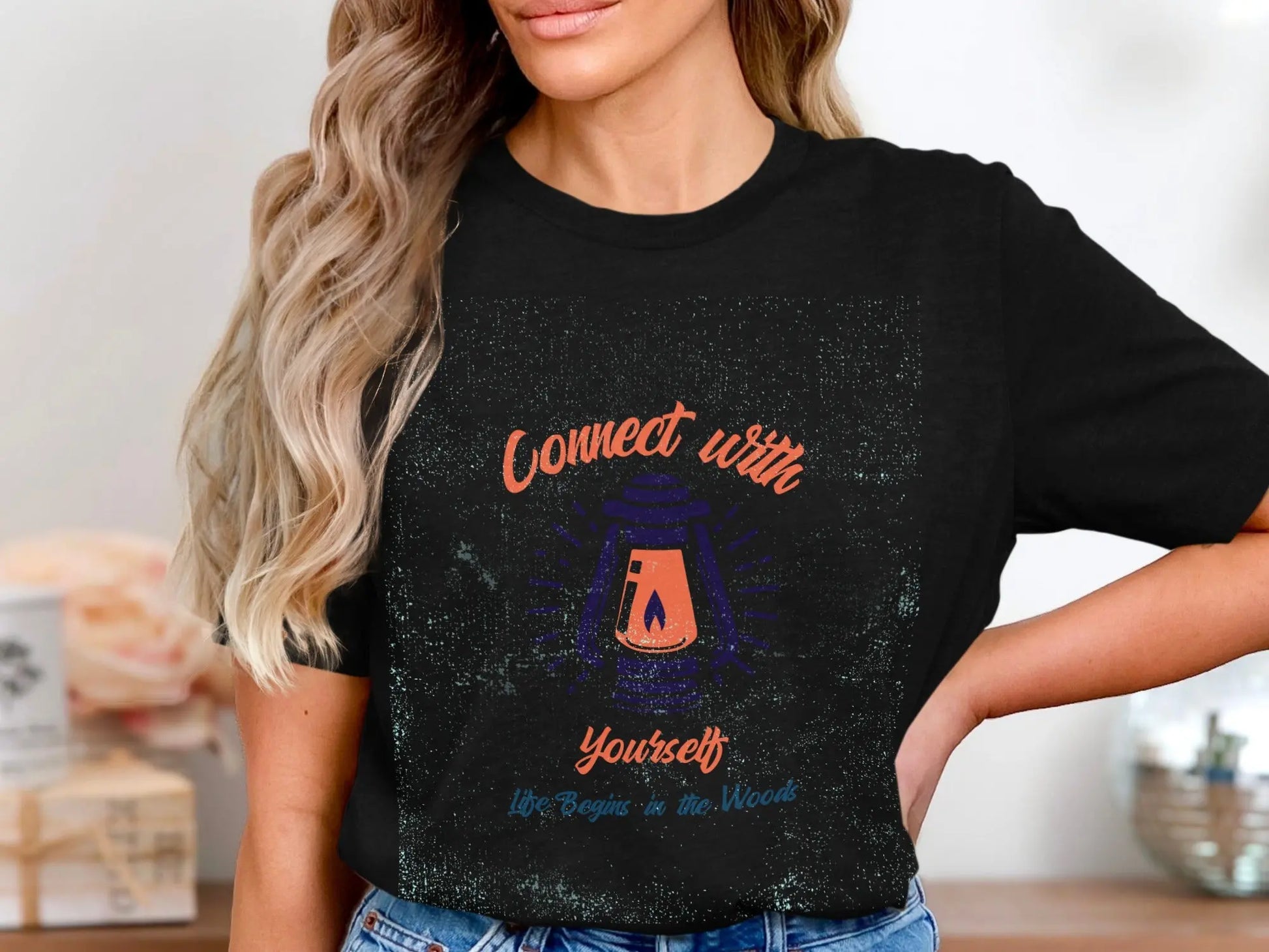 "Connect With Yourself Life Begins In The Woods" T-Shirts My Store