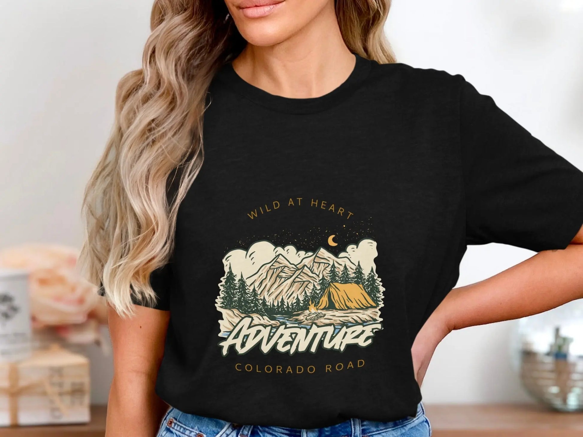 Wild at Heart Adventure Colorado Road T-Shirts My Store