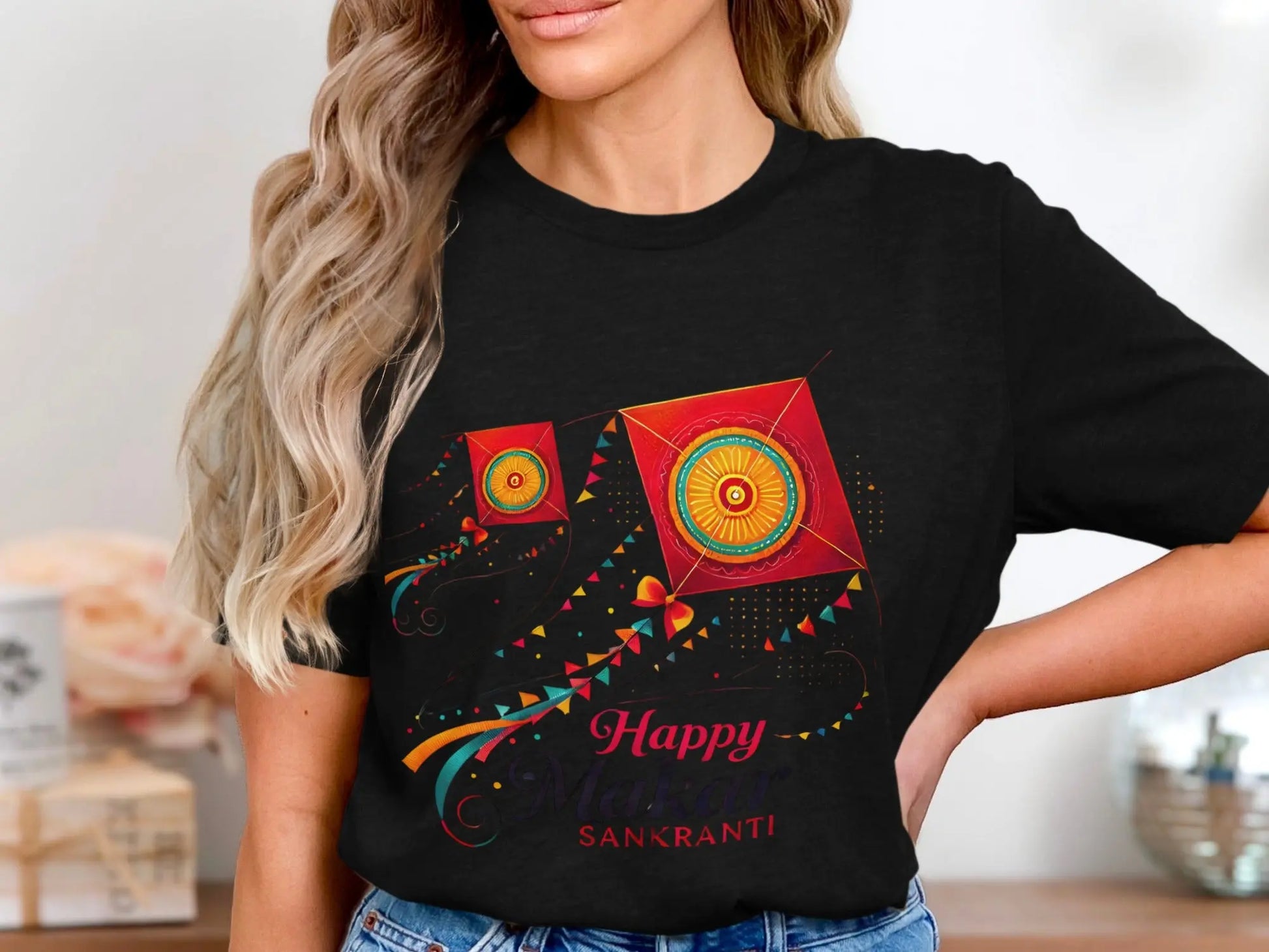 Happy Makar Sankranti Kites Festival Celebration T-Shirts Boofy