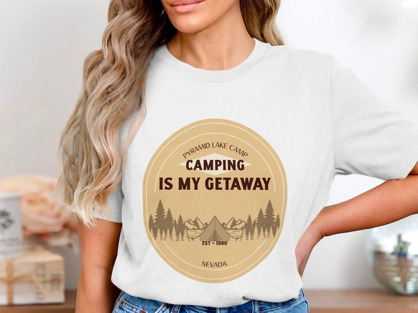 Pyramid Lake Camp Camping Is My Getaway T-Shirts My Store