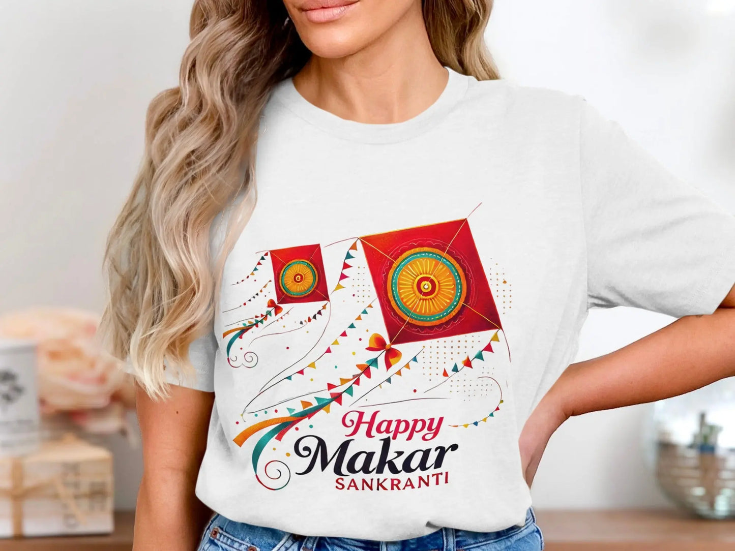 Happy Makar Sankranti Kites Festival Celebration T-Shirts Boofy
