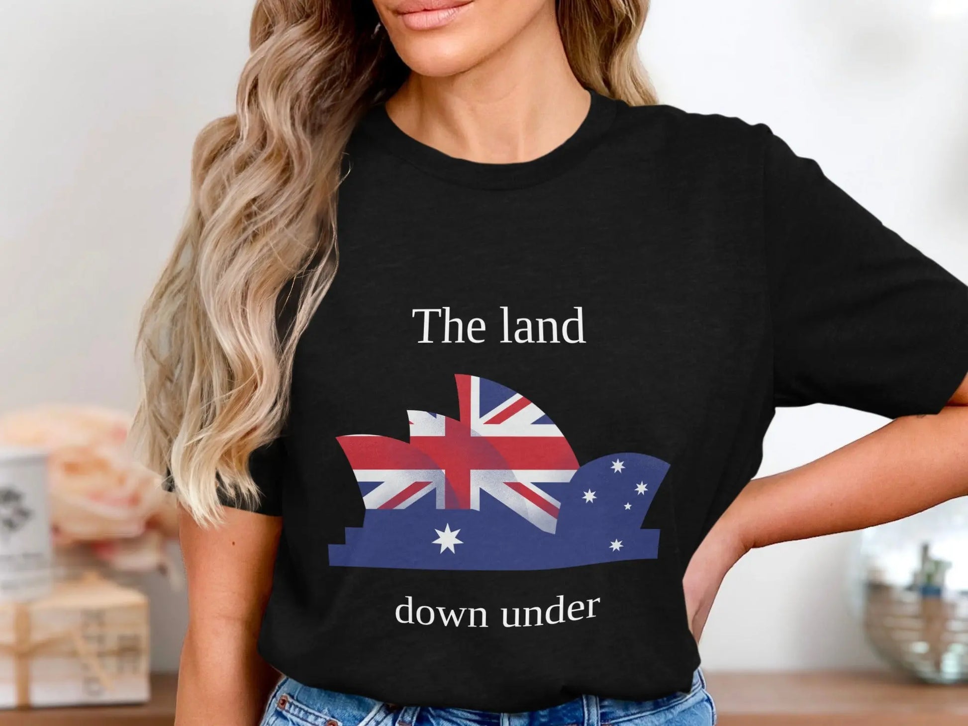 The Land Down Under Australia Graphic Design T-Shirts Boofy
