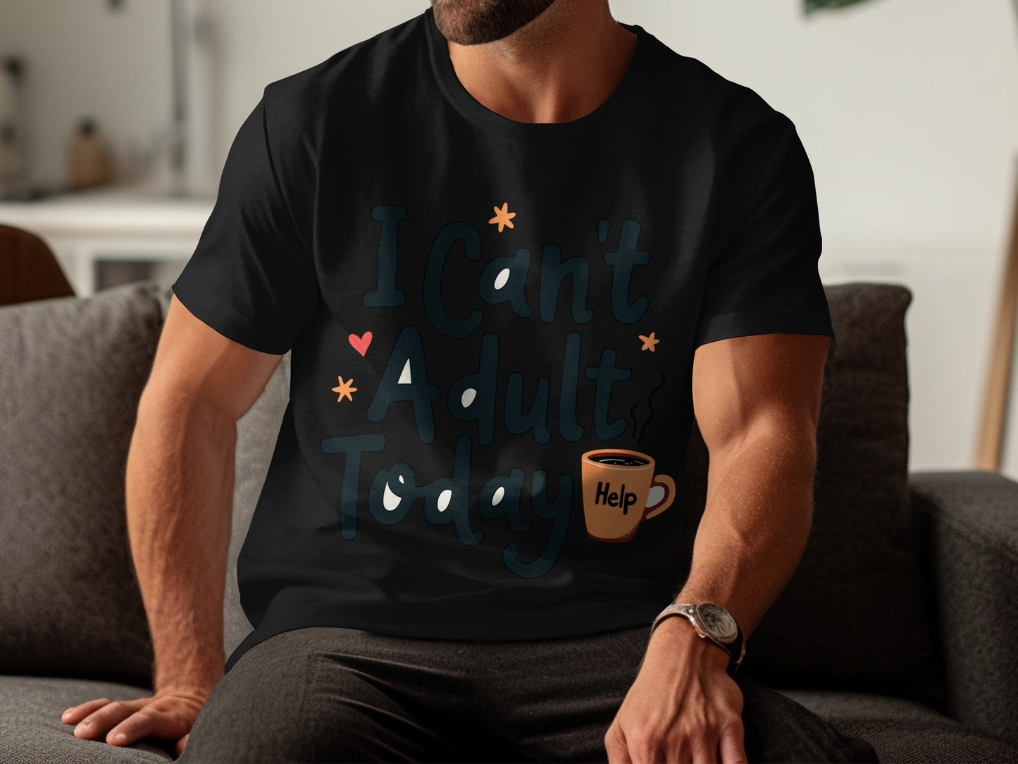 Adulting T-Shirt: "I Can't Adult Today Help" Funny Slogan
