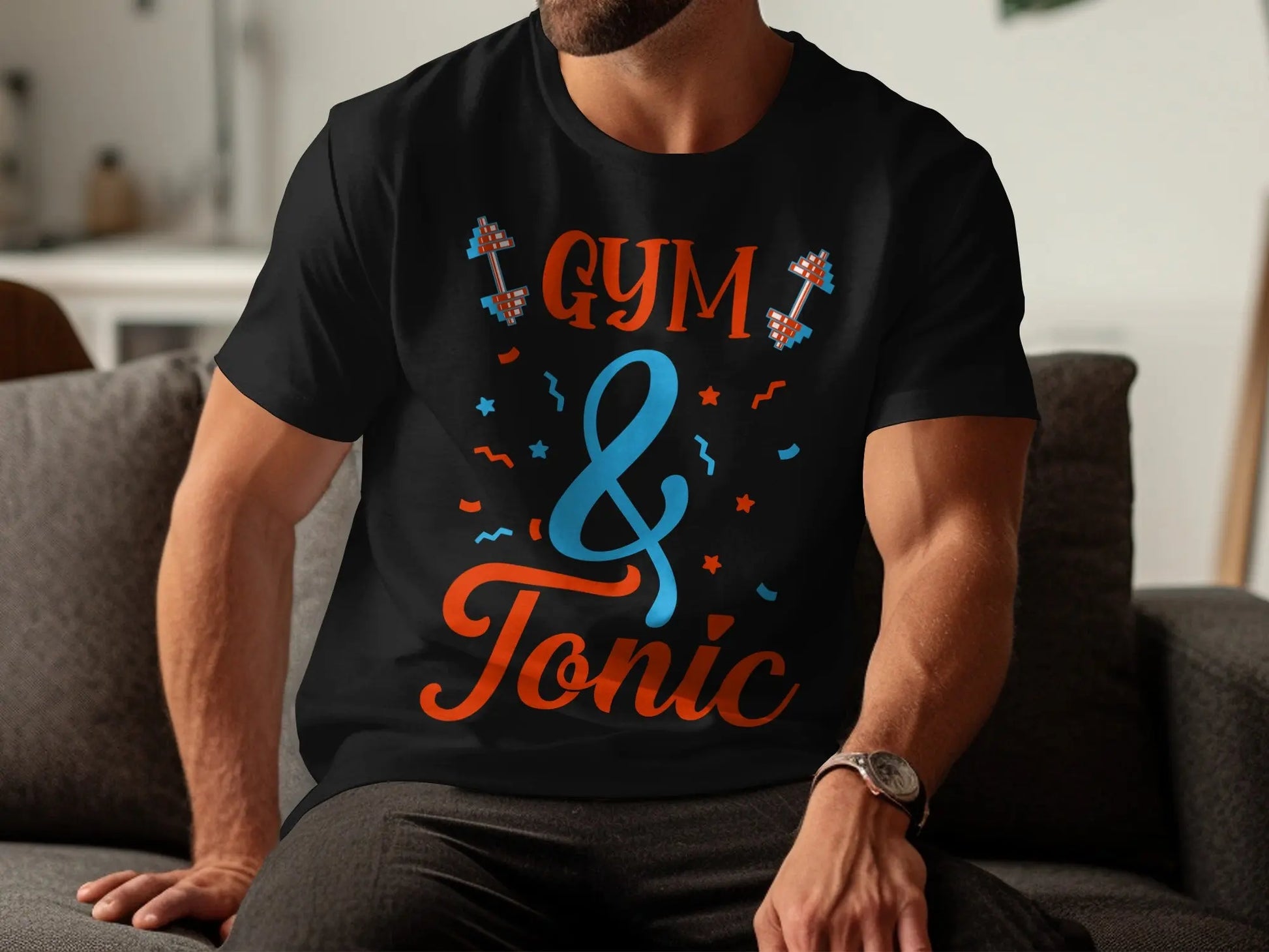"Gym and Tonic" Motivational Quote T-Shirt Boofy