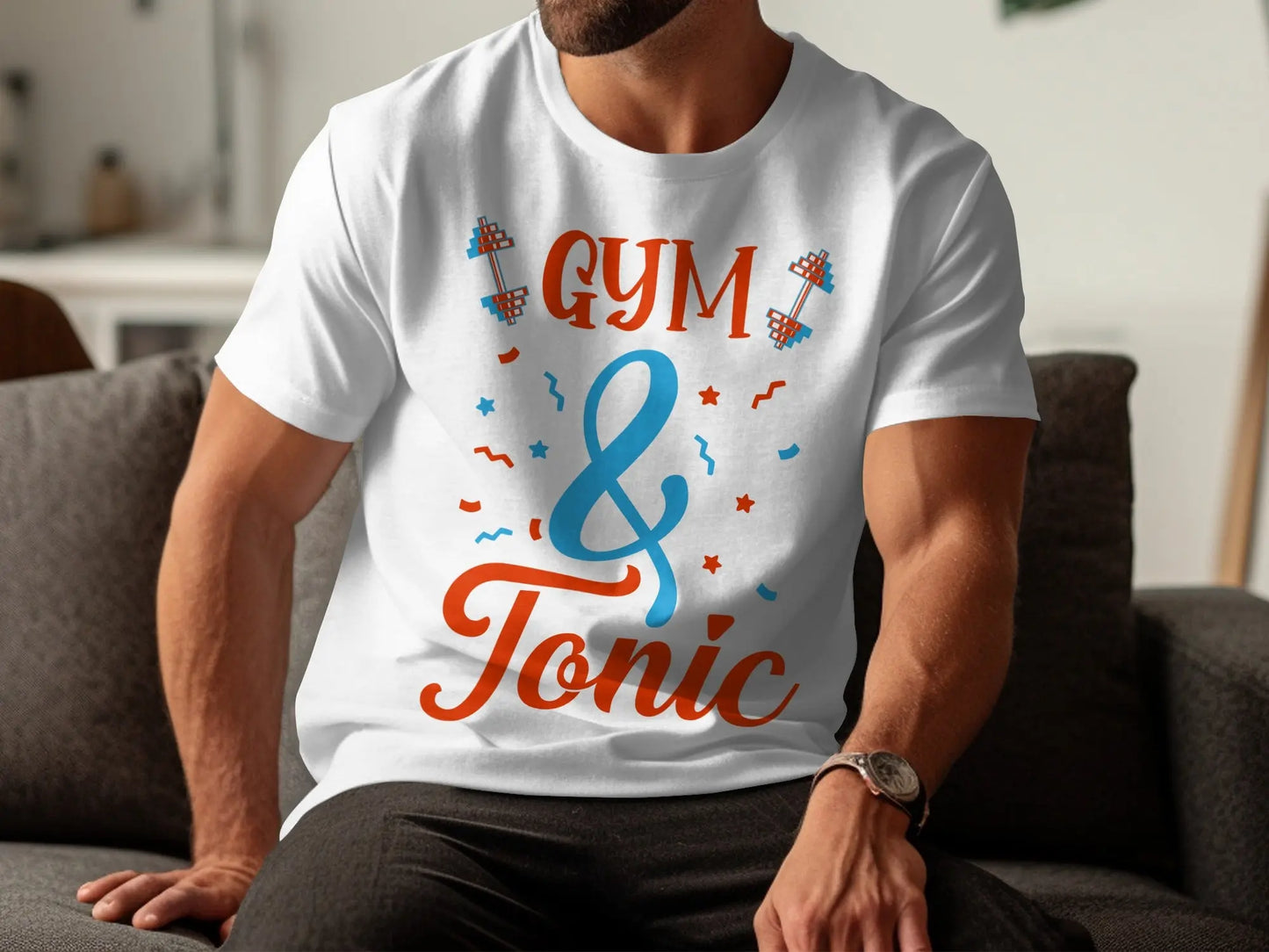 "Gym and Tonic" Motivational Quote T-Shirt Boofy