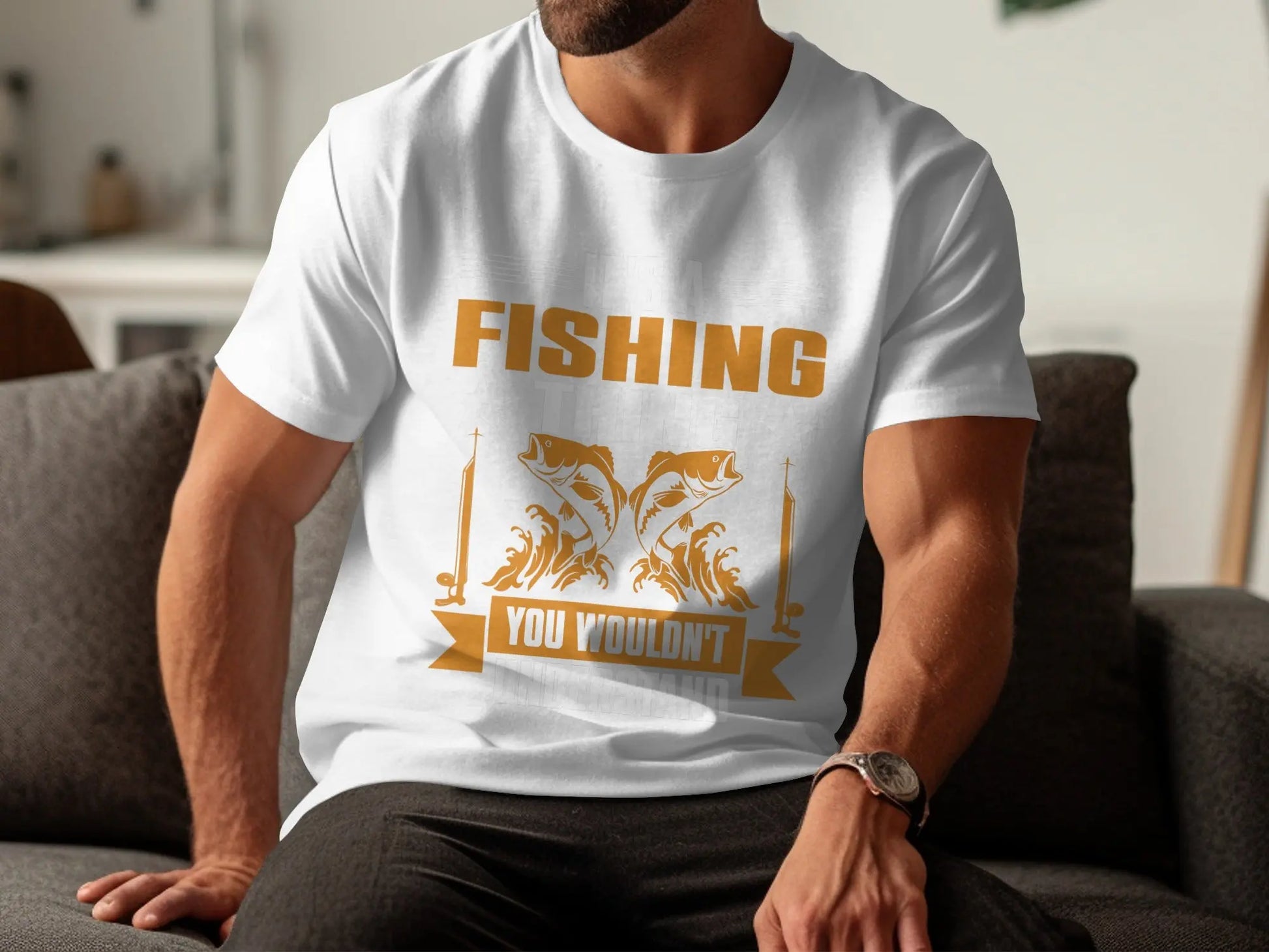 Retro "You Wouldn't" Fishing Design T-Shirt Boofy