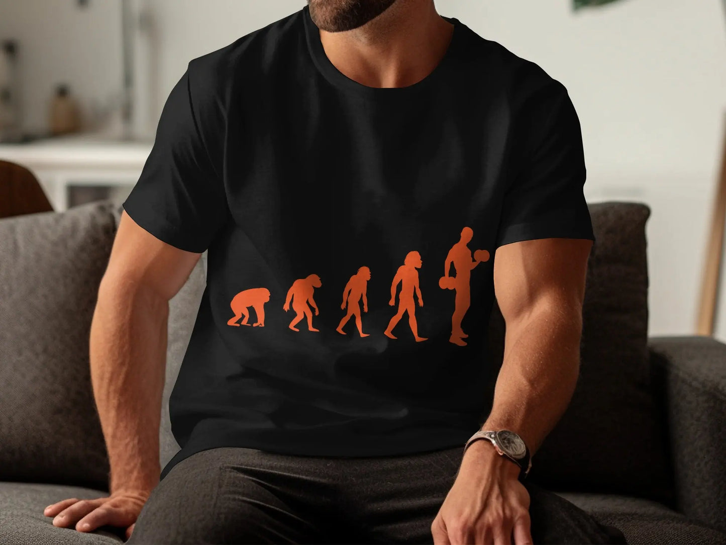 Evolution Lifting Progression Man Graphic T-Shirts Boofy