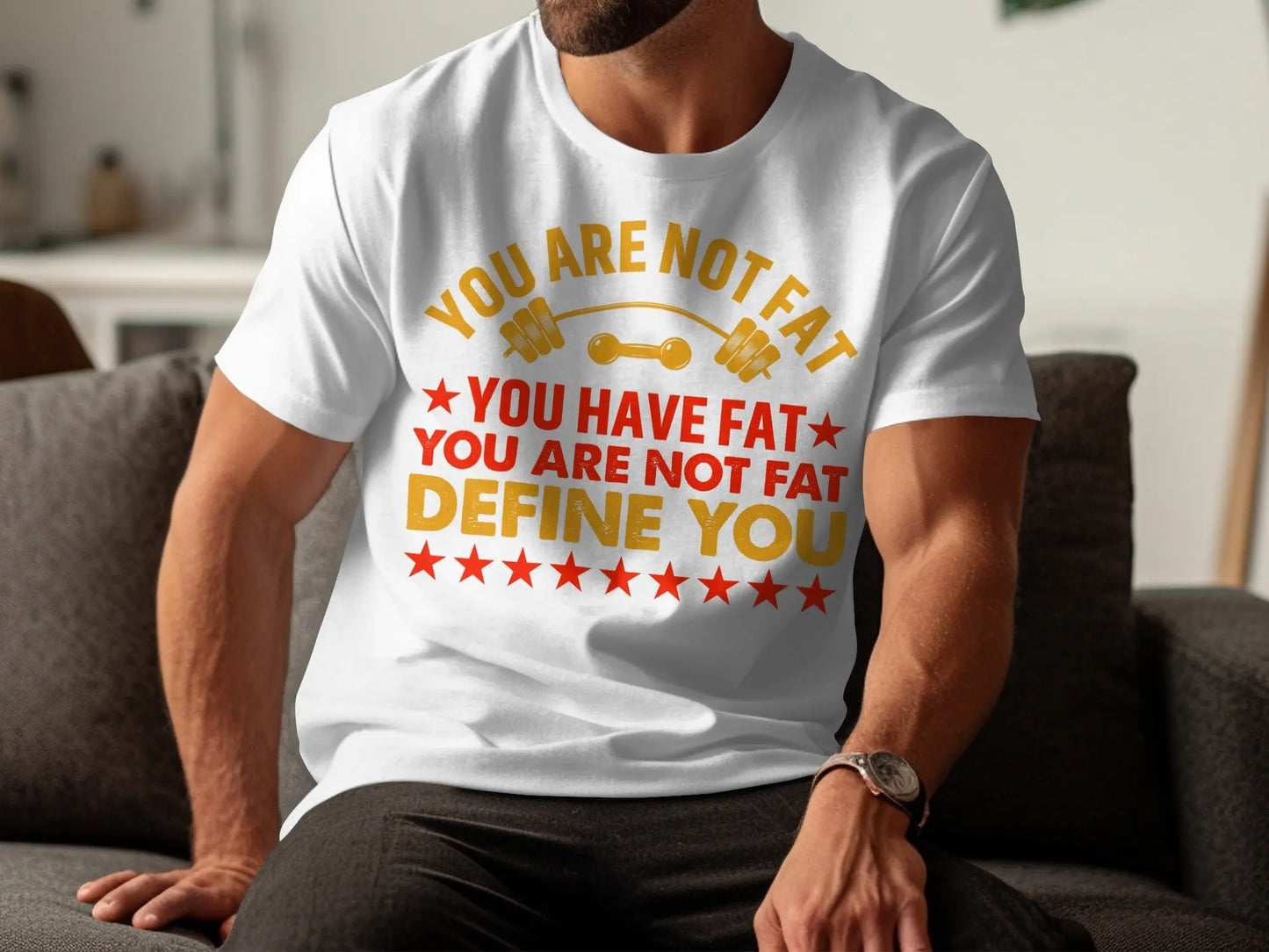 "You Are Not Fat" Inspirational Graphic T-Shirt Boofy