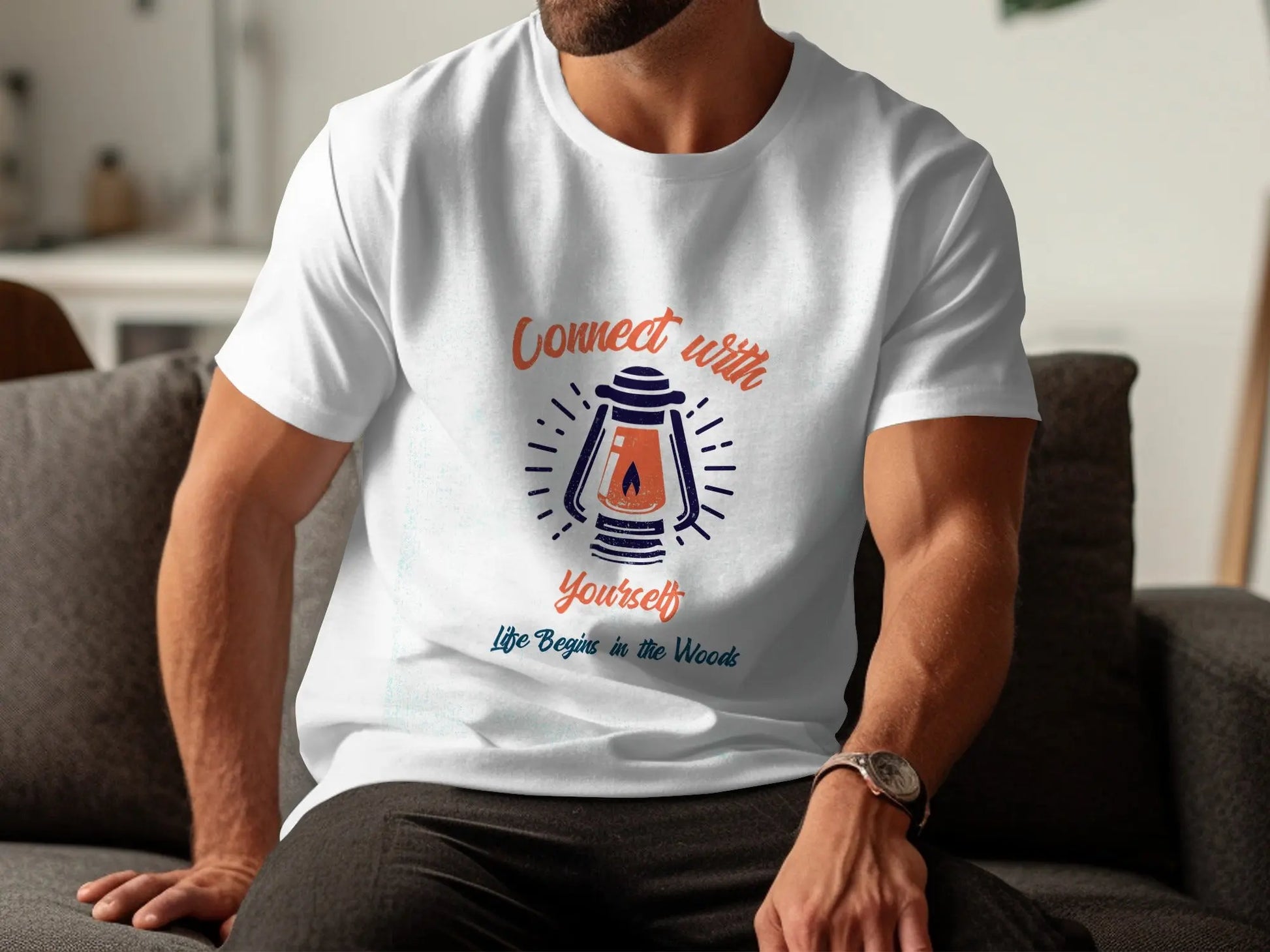 "Connect With Yourself Life Begins In The Woods" T-Shirts My Store