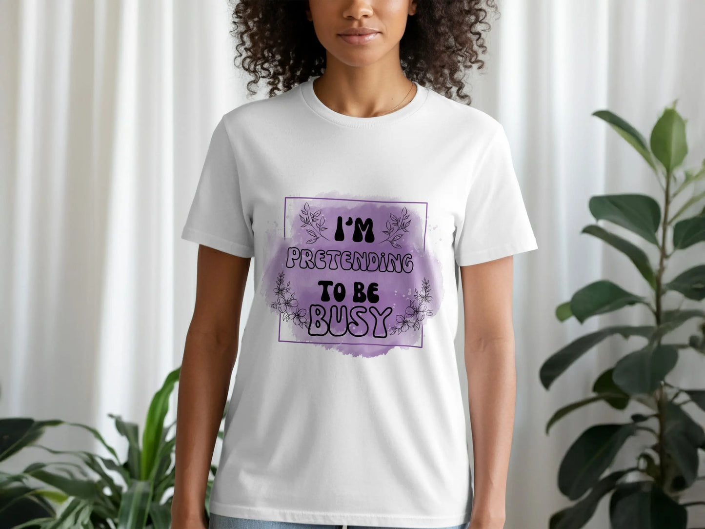 "I Am Pretending To Be Busy" Graphic Design T-Shirts Boofy