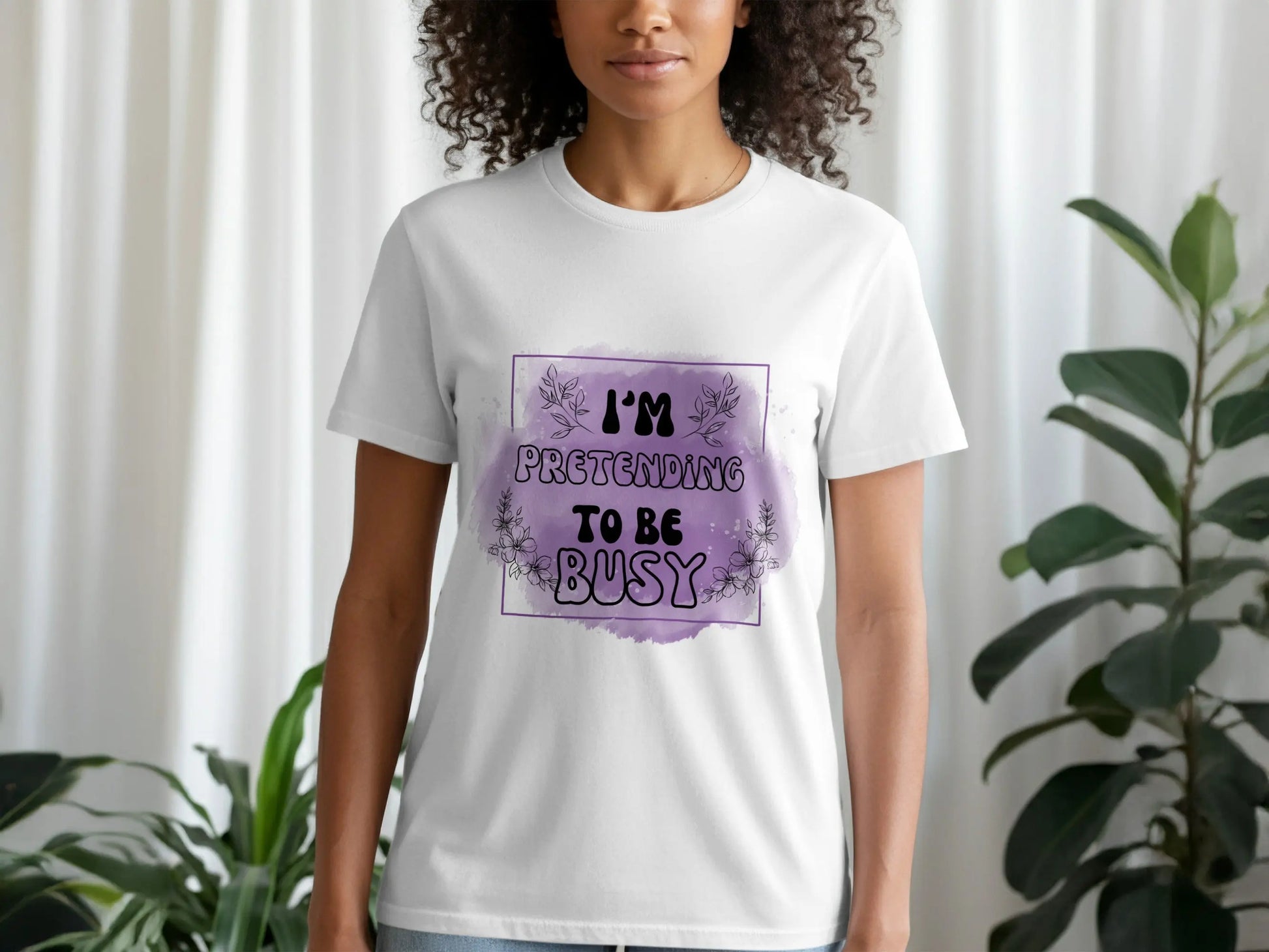 "I Am Pretending To Be Busy" Graphic Design T-Shirts Boofy