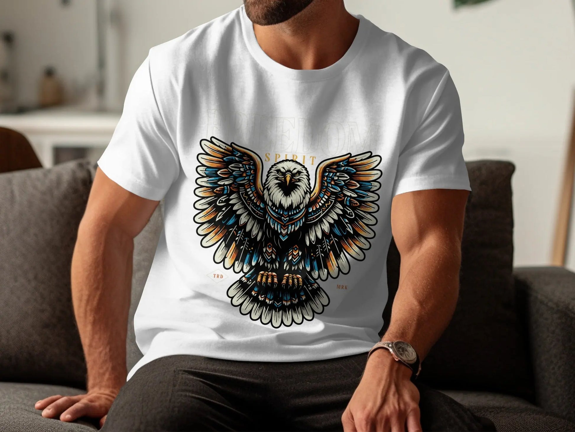 Majestic Eagle Freedom Spirit Graphic T-Shirts Boofy
