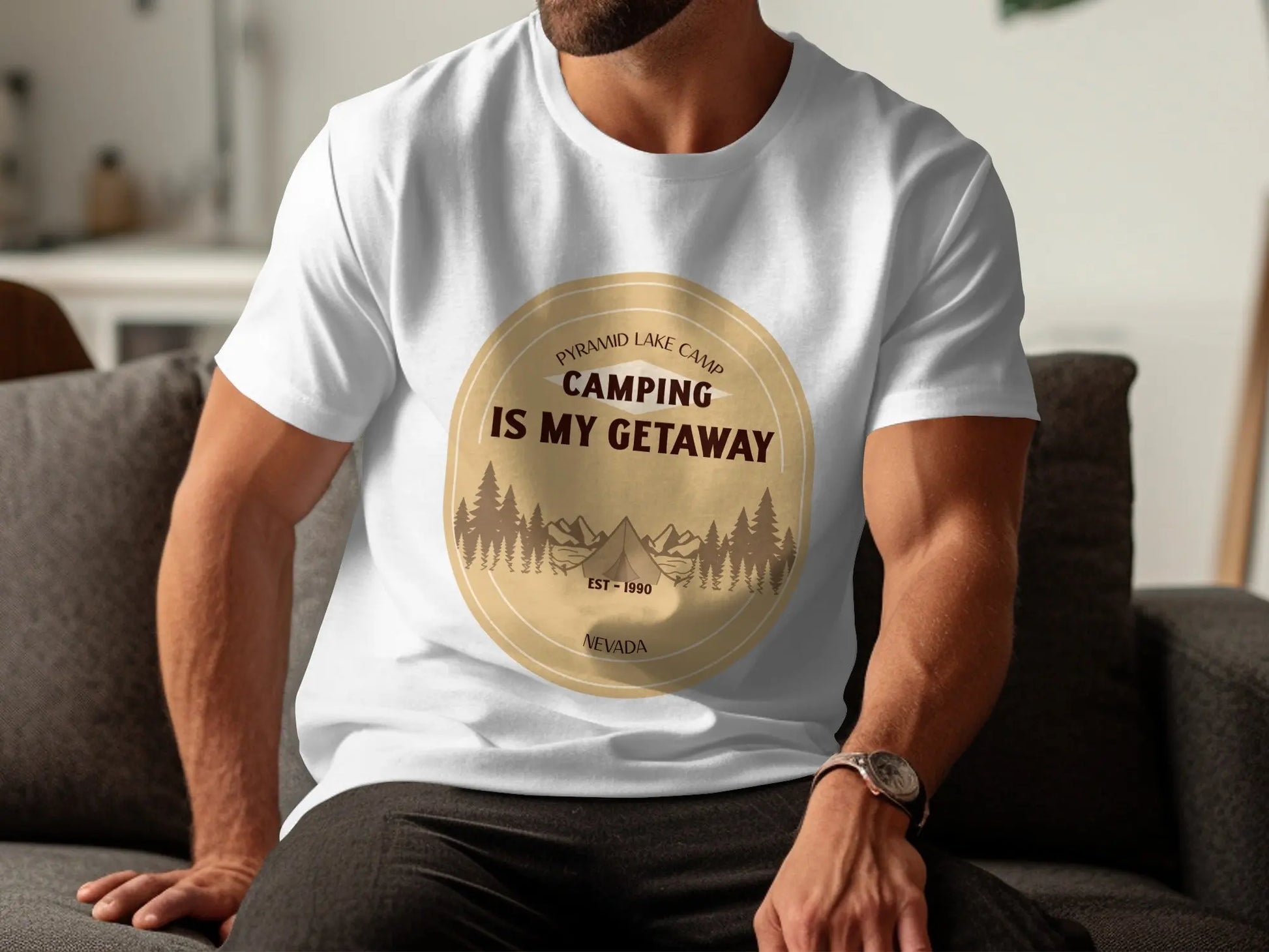 Pyramid Lake Camp Camping Is My Getaway T-Shirts My Store