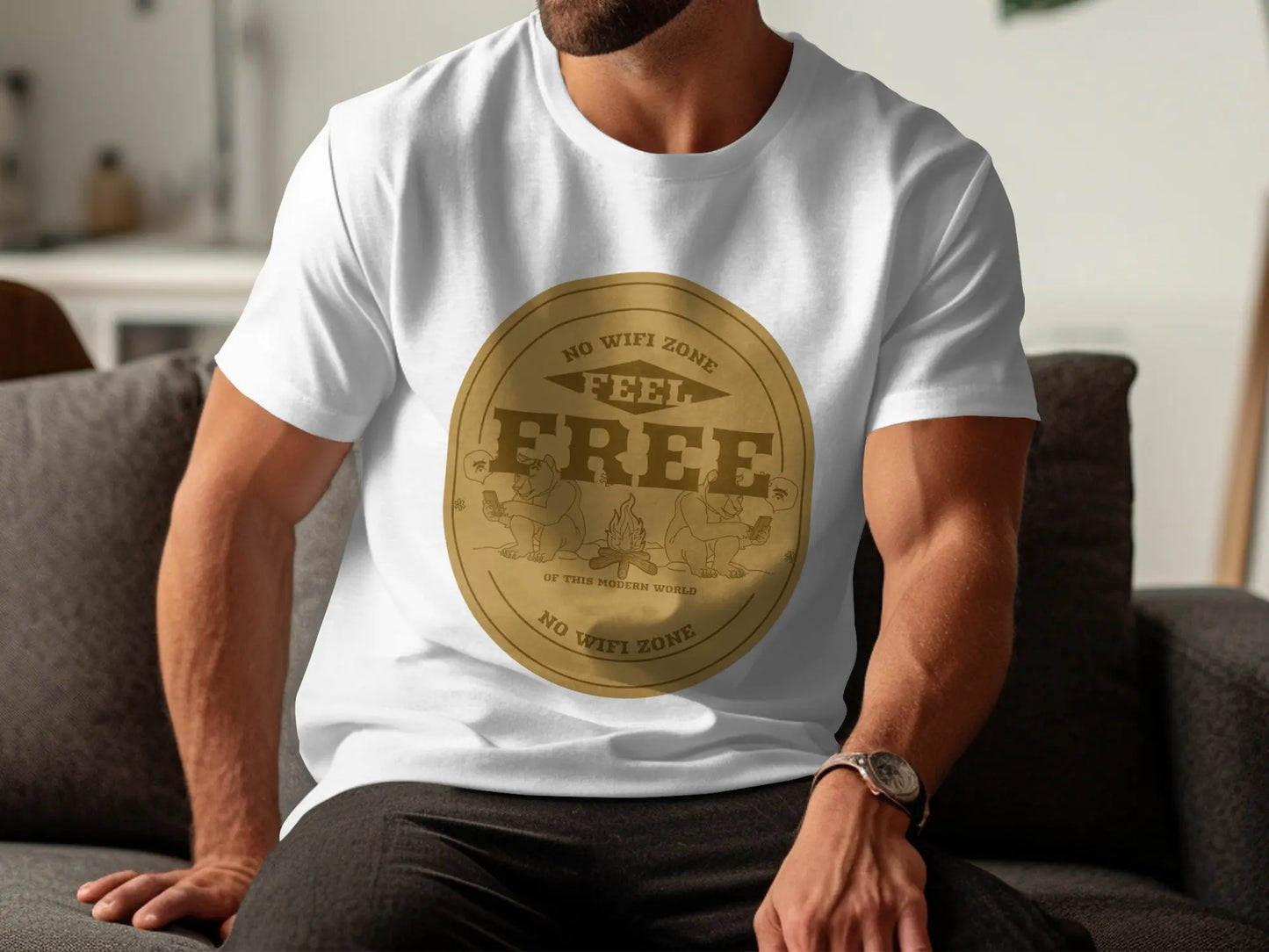 No Wifi Zone Feel Free Graphic Design T-Shirts My Store