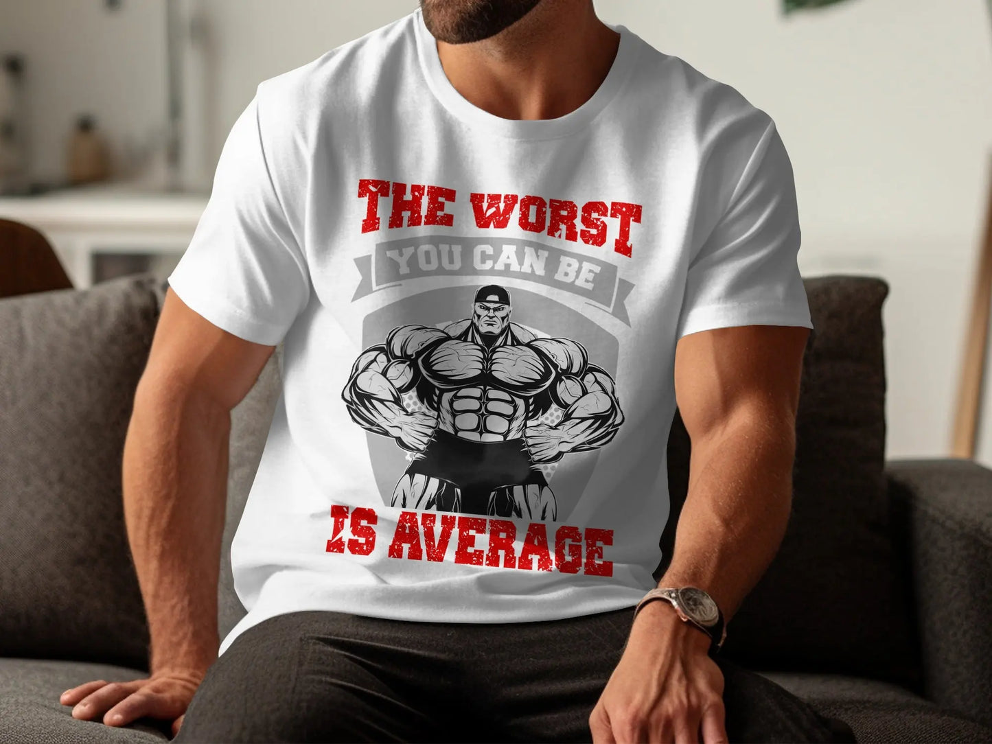 "The Worst You Can Be Is Average" Graphic T-Shirt Boofy