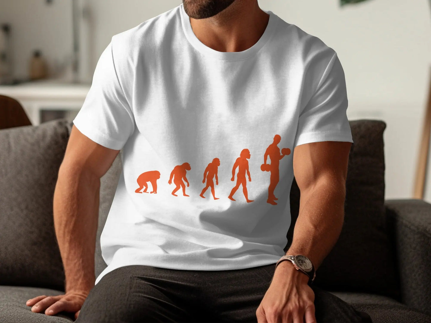 Evolution Lifting Progression Man Graphic T-Shirts Boofy