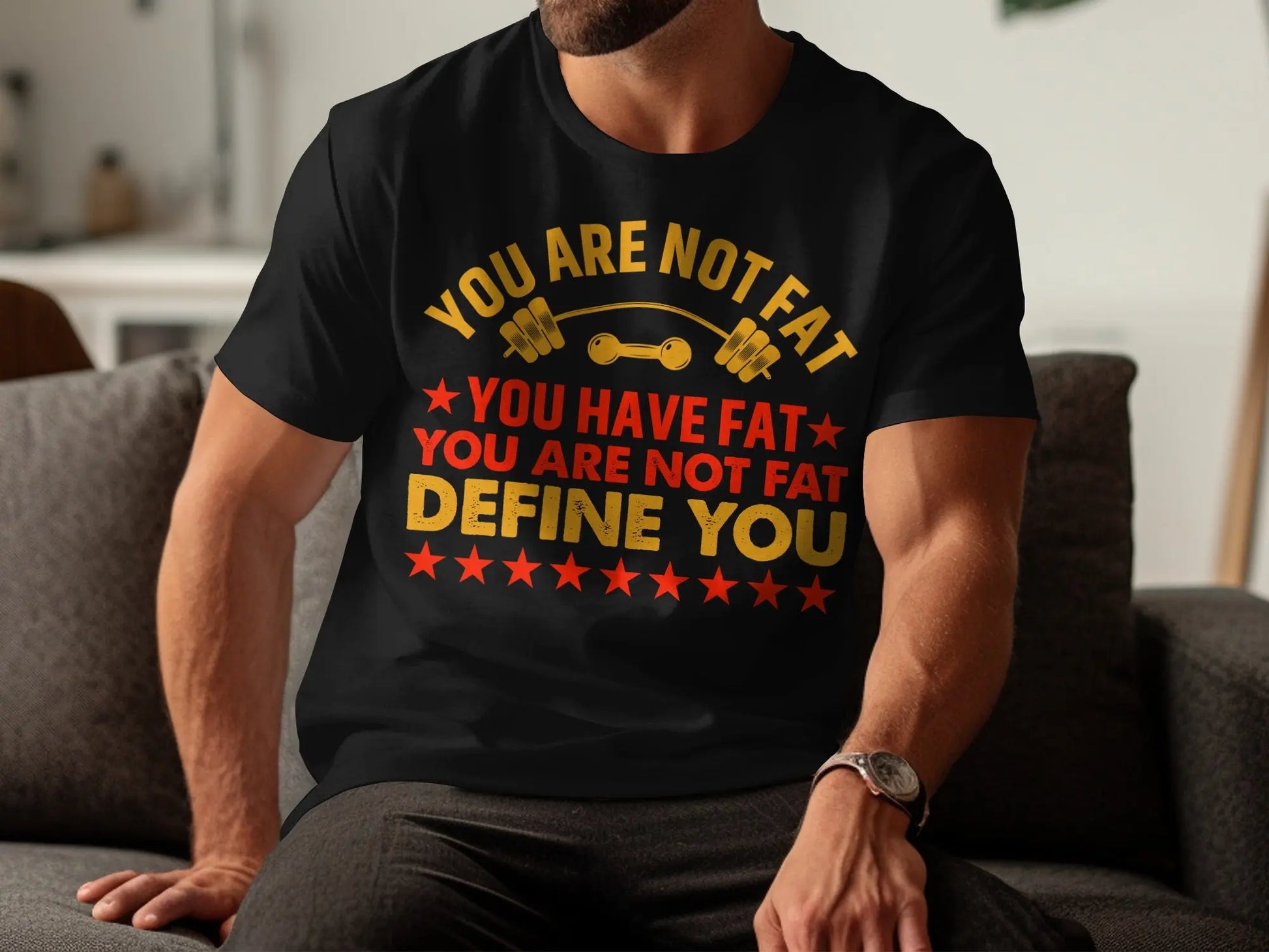 "You Are Not Fat" Inspirational Graphic T-Shirt Boofy