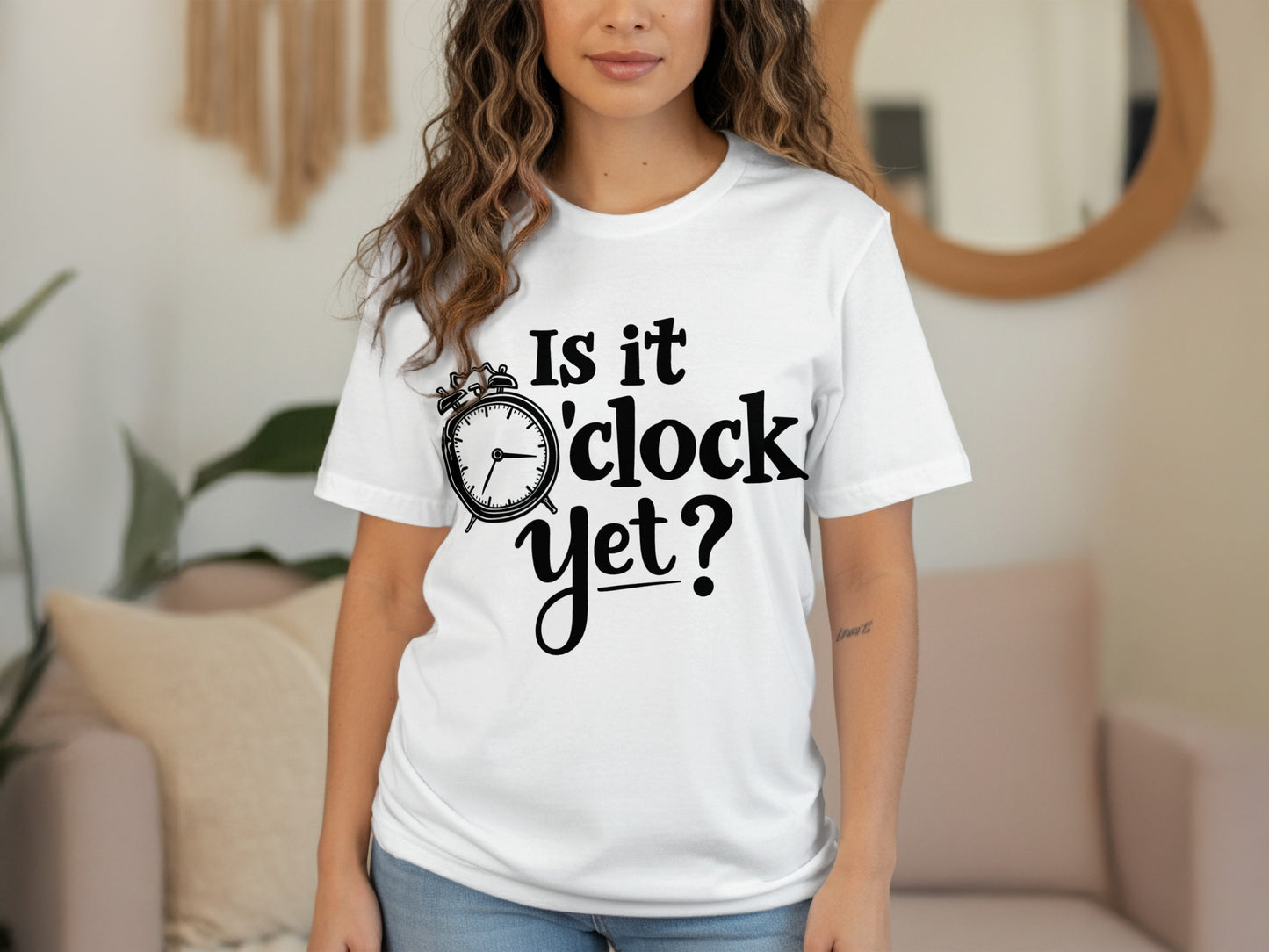 “Is It O’Clock Yet” Tee — Work & Office Humour