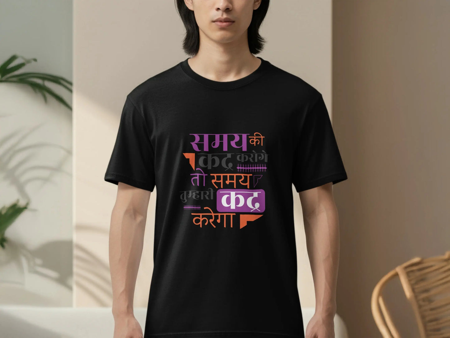 Samay Ki Kadar Karoge Graphic Design Print T-Shirts Boofy