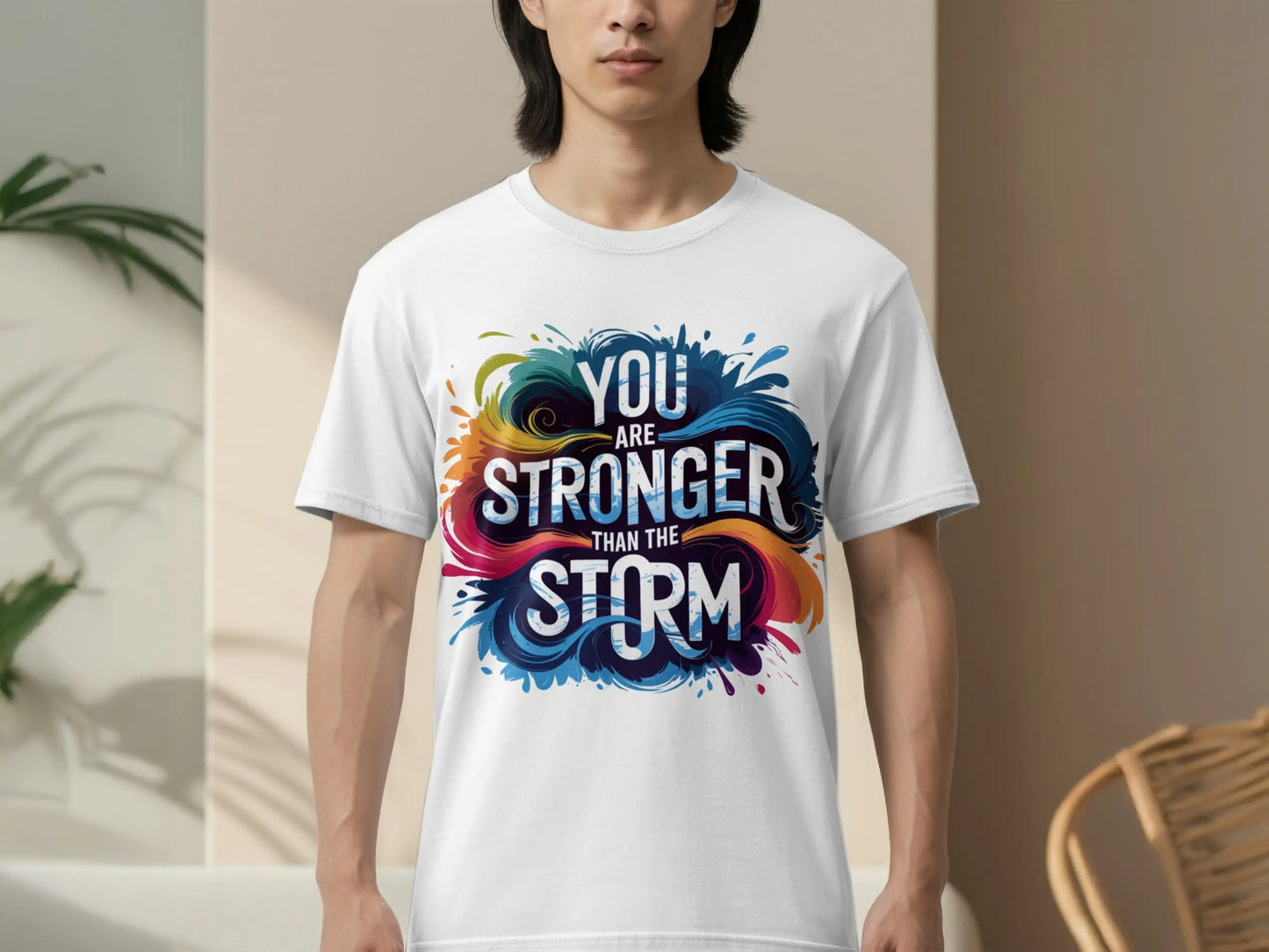 Empowerment T-Shirt: "You Are Stronger Than The Storm" Motivational Art