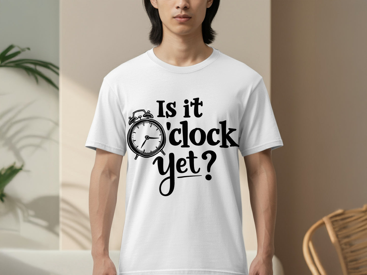 “Is It O’Clock Yet” Tee — Work & Office Humour