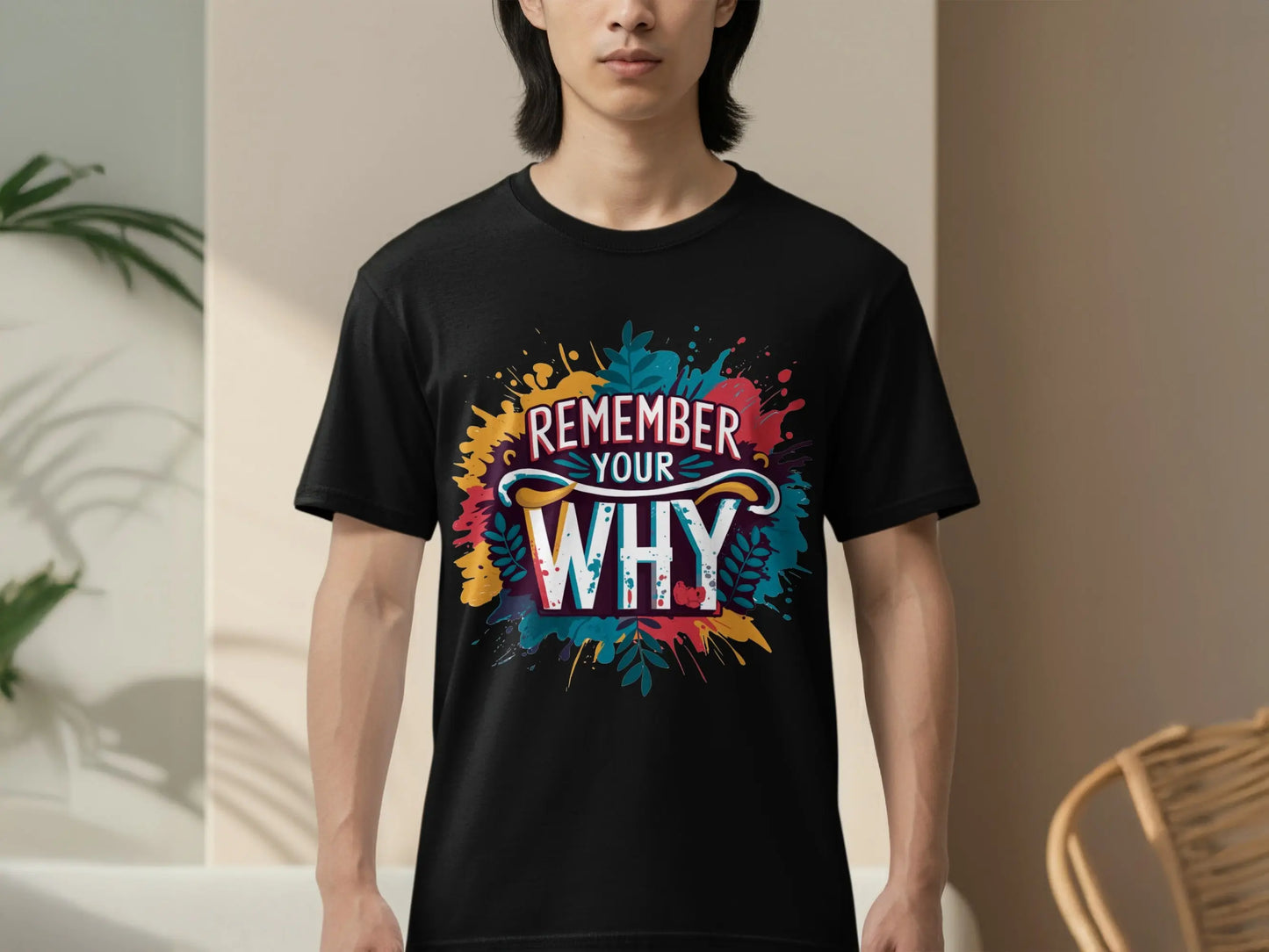 Motivational T-Shirt: "Remember Your Why" Quote Art Daily Reminder