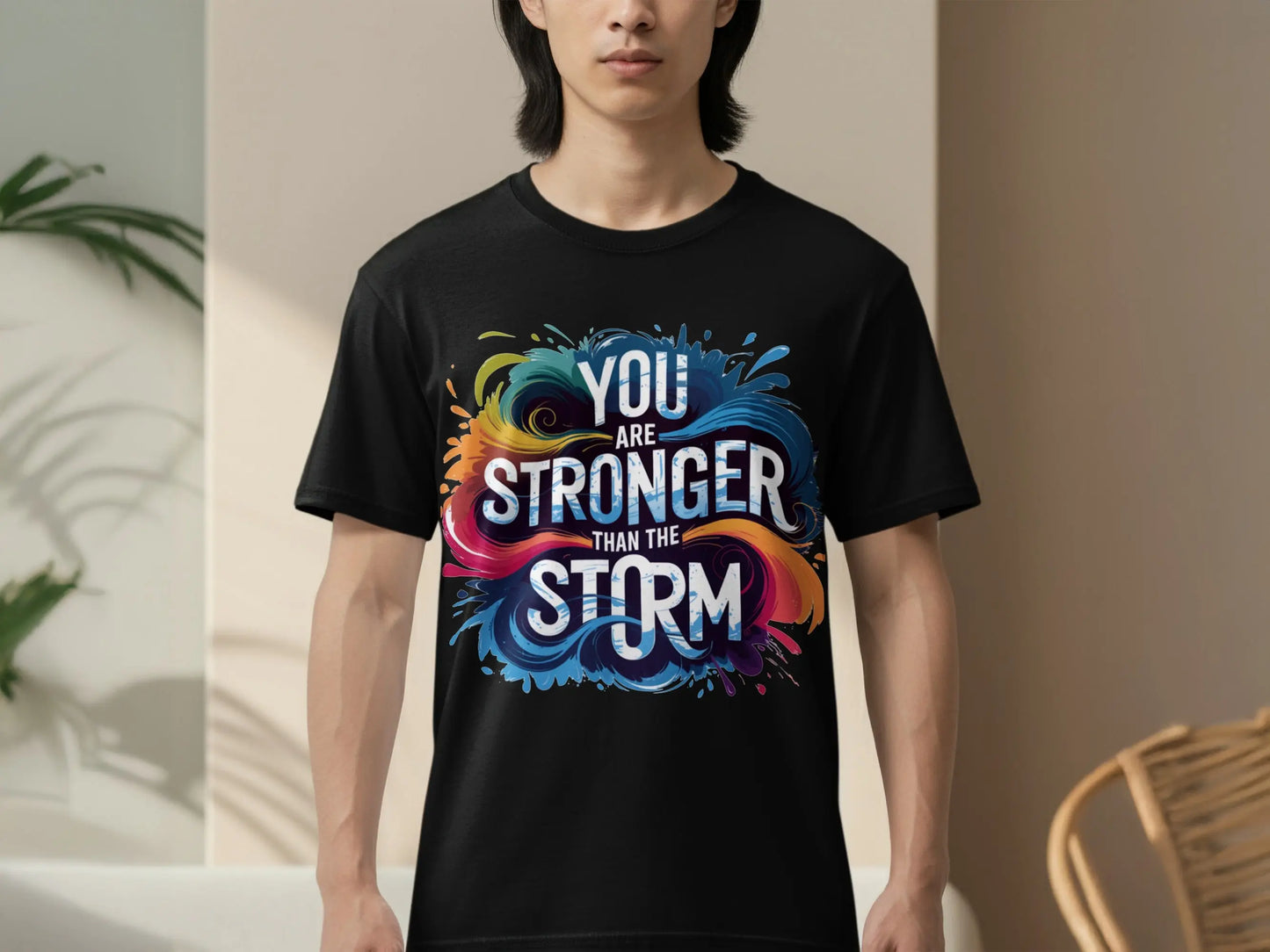 Empowerment T-Shirt: "You Are Stronger Than The Storm" Motivational Art