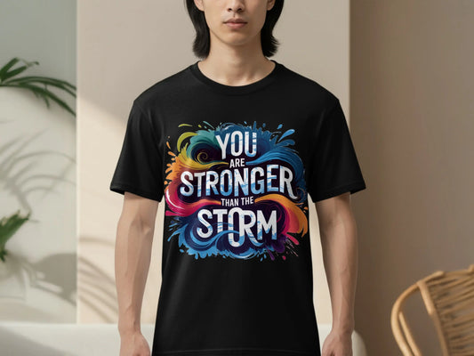 Empowerment T-Shirt: "You Are Stronger Than The Storm" Motivational Art
